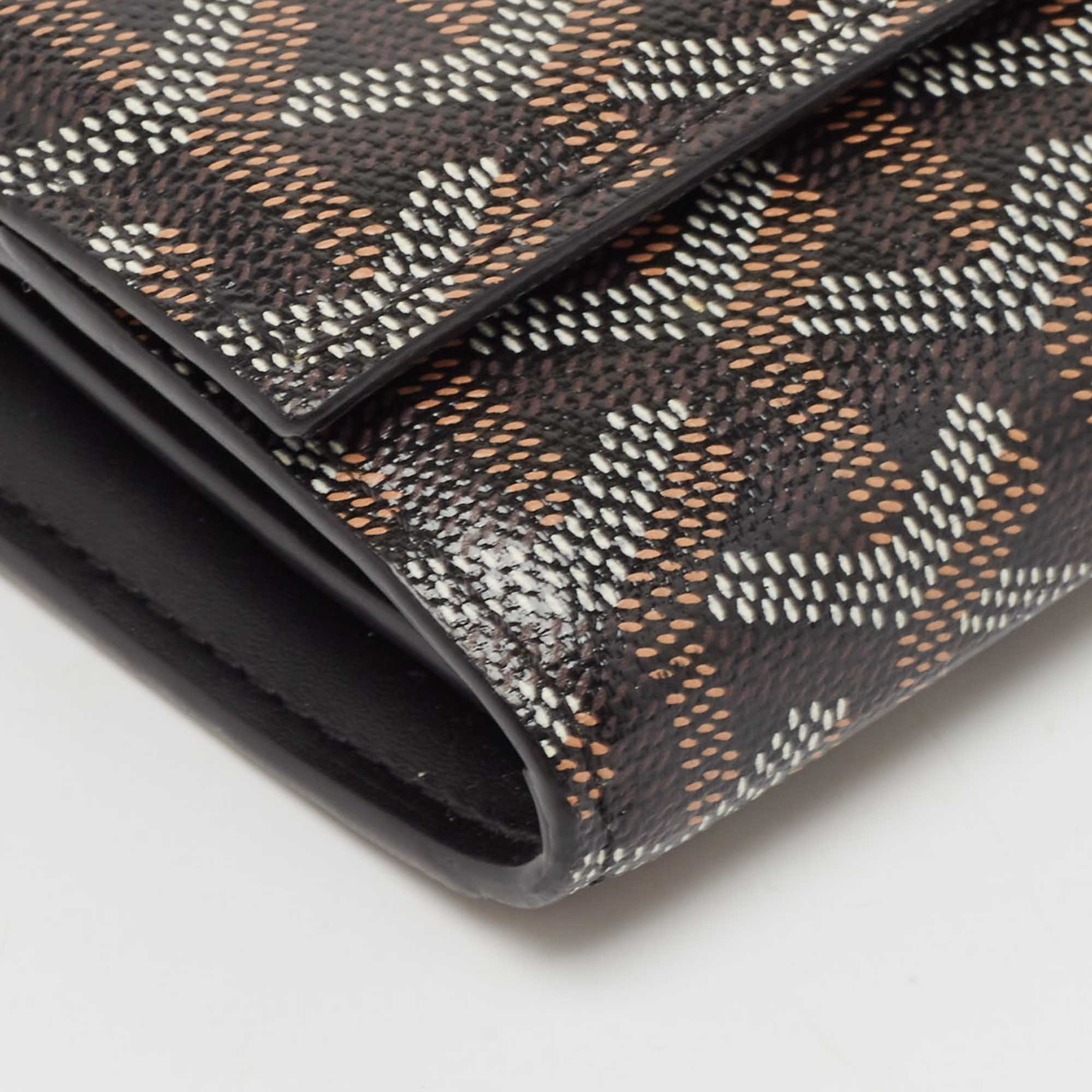 Goyard Black Goyardine Coated Canvas Varenne Continental Wallet 