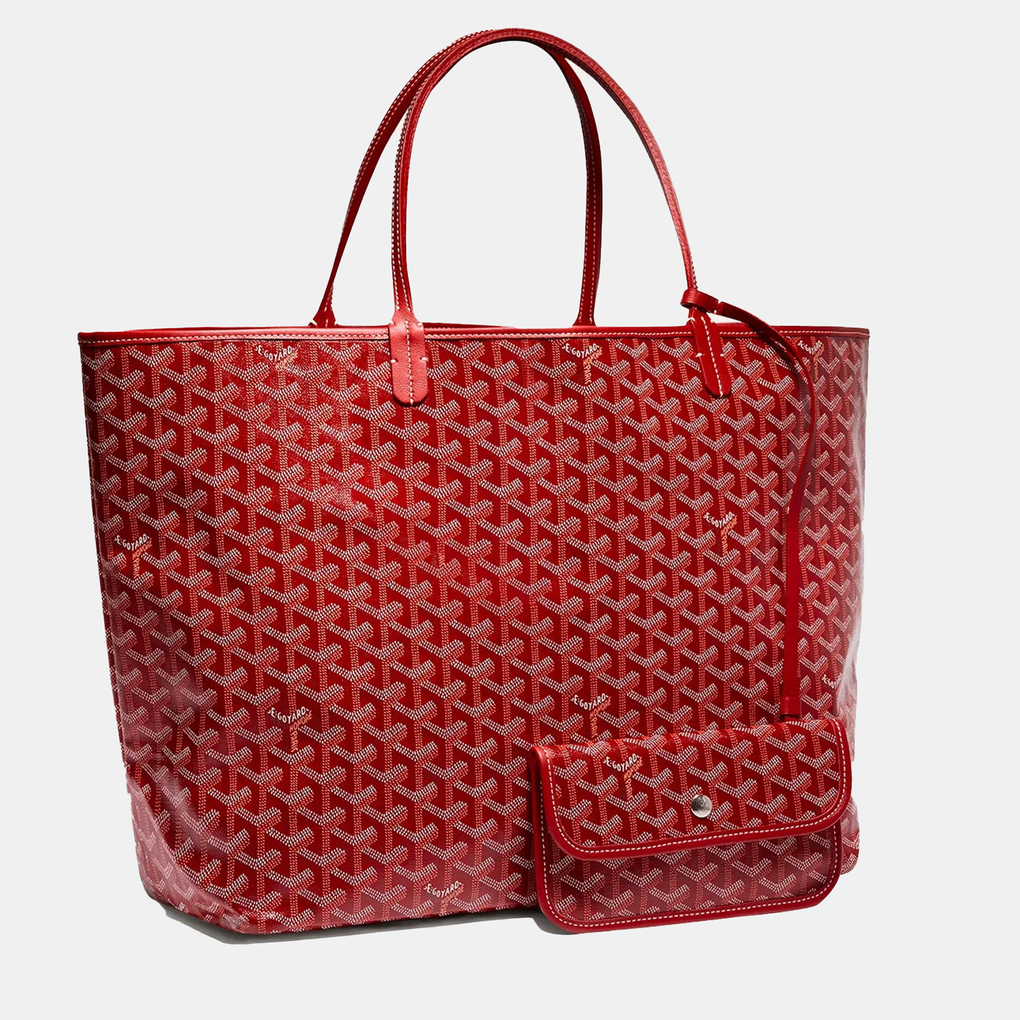 

Goyard Red Goyardine Coated Canvas and Leather Saint Louis GM Tote Bag