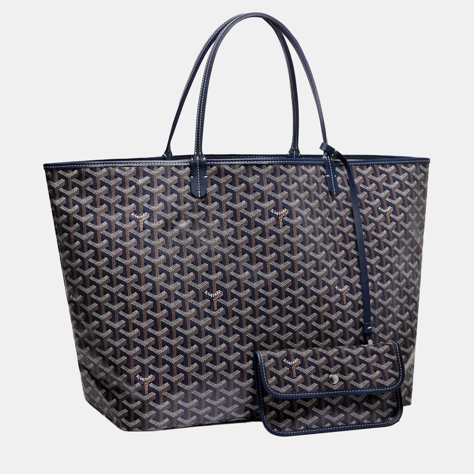 

Goyard Navy Blue Goyardine Coated Canvas and Leather Saint Louis GM Tote Bag