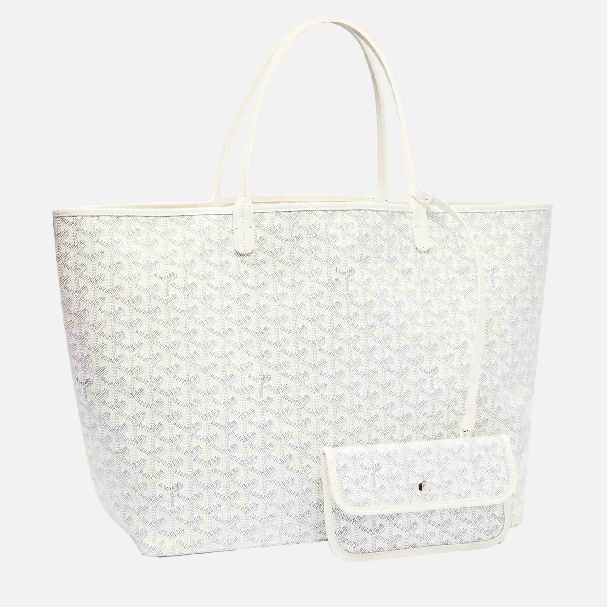 

Goyard White Goyardine Coated Canvas and Leather Saint Louis GM Tote Bag