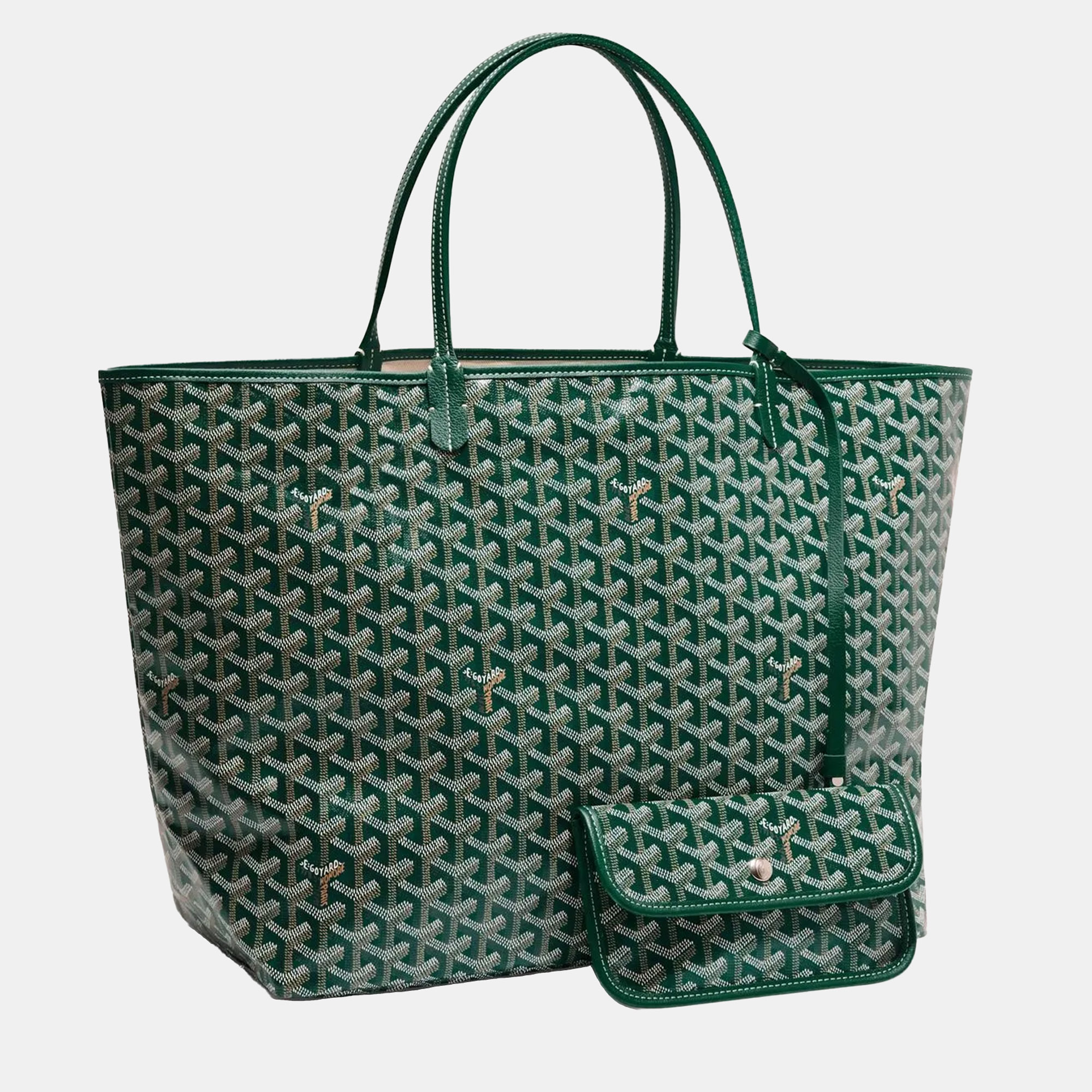 

Goyard Green Goyardine Coated Canvas and Leather Saint Louis GM Tote Bag