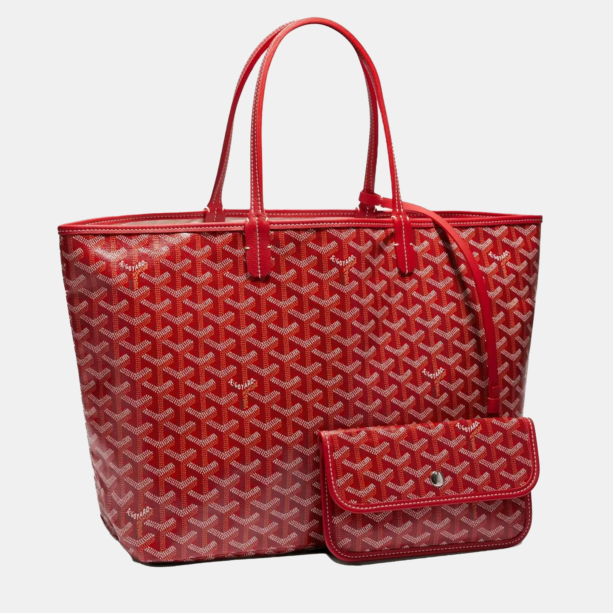 

Goyard Red Goyardine Coated Canvas and Leather Saint Louis PM Tote Bag