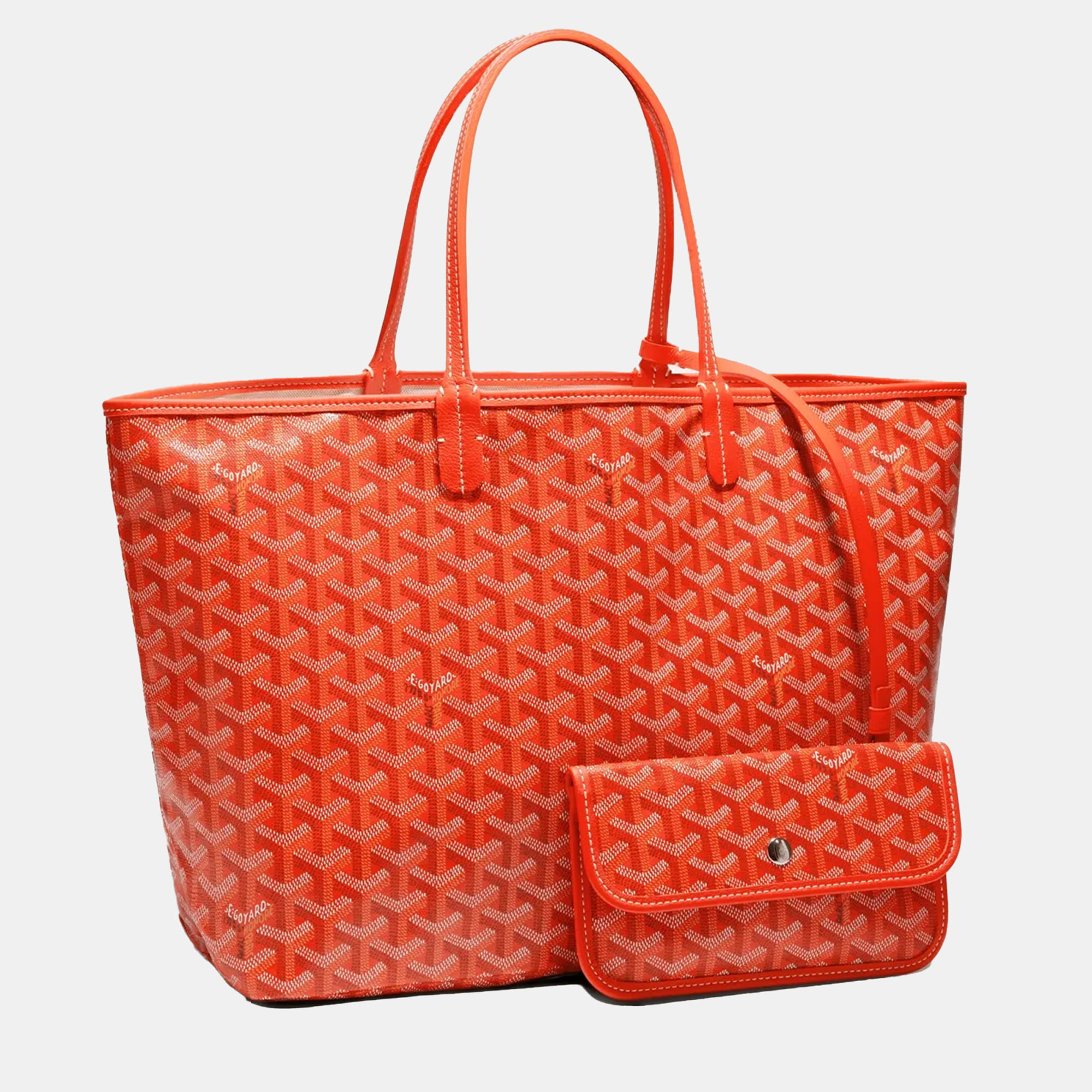 

Goyard Orange Goyardine Coated Canvas and Leather Saint Louis PM Tote Bag