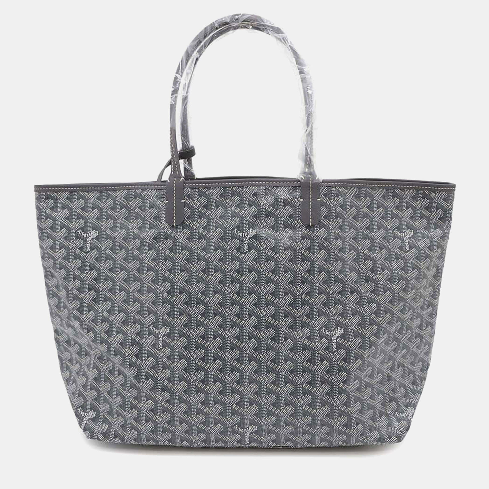 

Goyard Gray PVC Leather Saint Louis PM Tote Bag, Grey