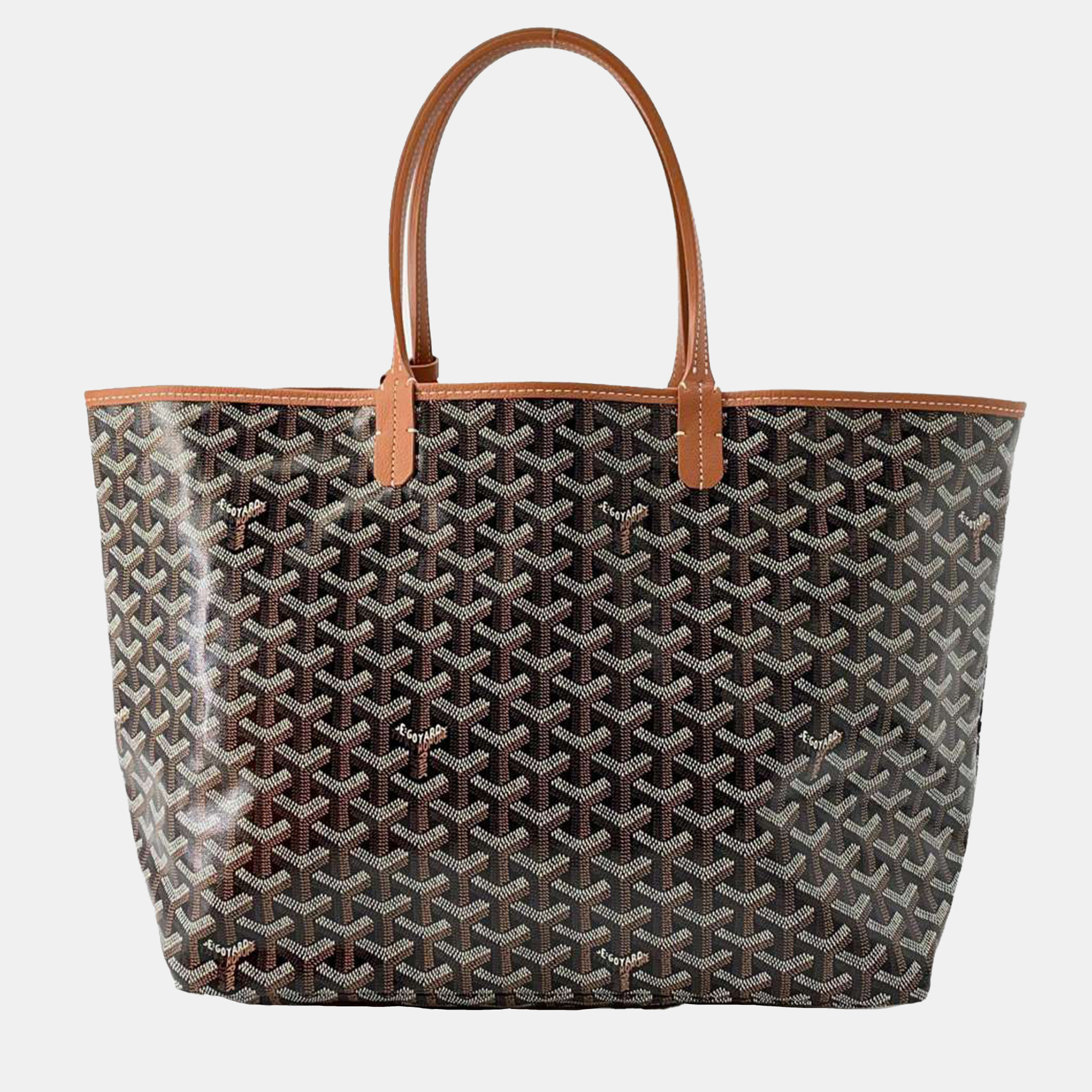 

Goyard Gray Pvc Coated Canvas Leather Saint Louis PM, Grey