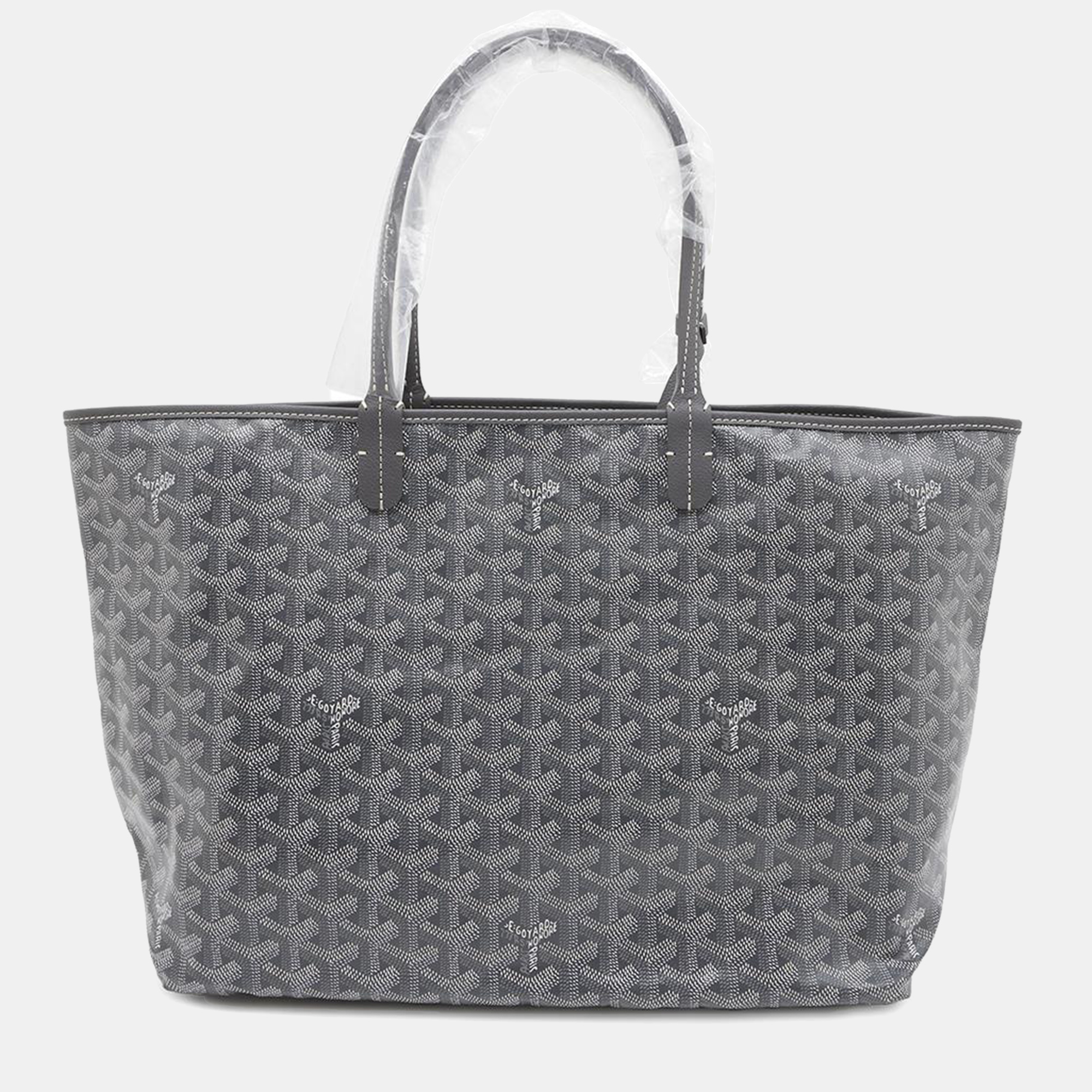 

Goyard Grey Coated Canvas Leather Saint Louis PM Tote Bag