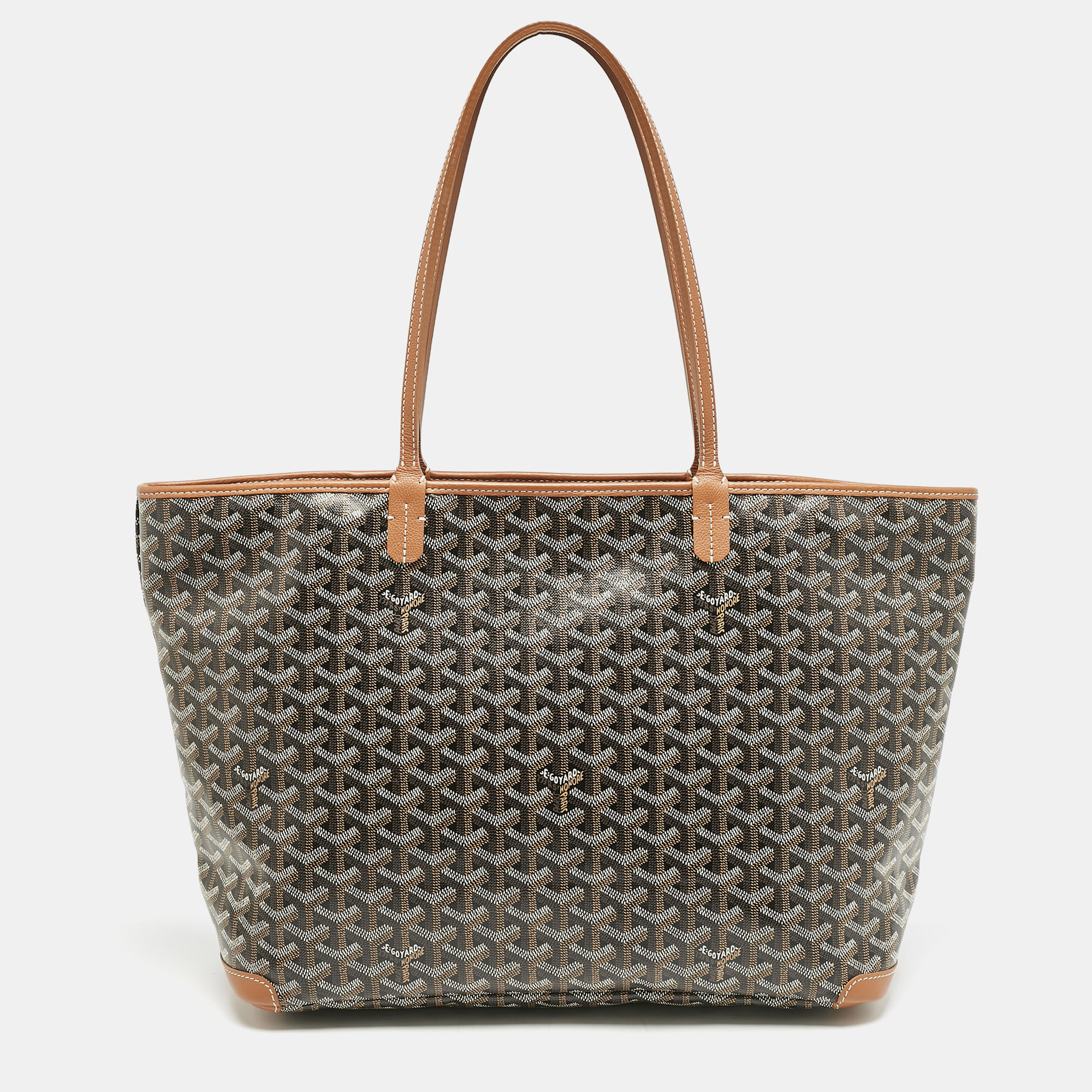 

Goyard Brown Goyardine Coated Canvas and Leather Artois MM Tote