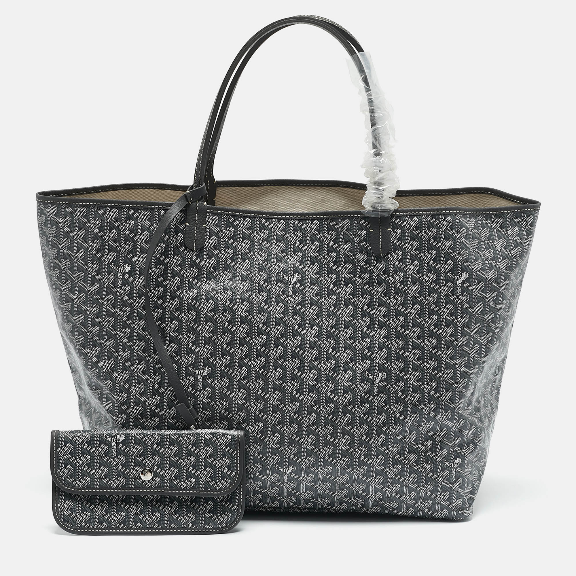 

Goyard Grey Goyardine Coated Canvas Saint Louis GM Tote