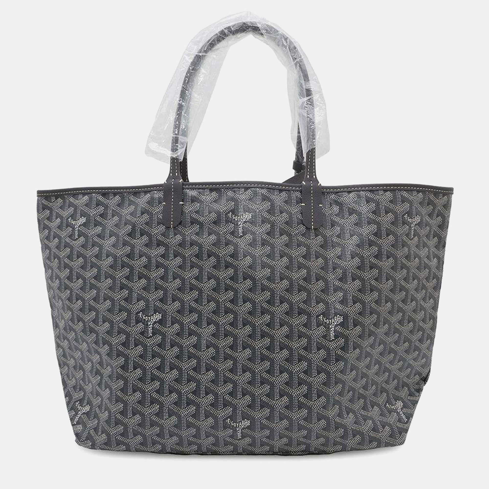 

Goyard Gray PVC Coated Canvas Saint Louis PM Tote, Grey