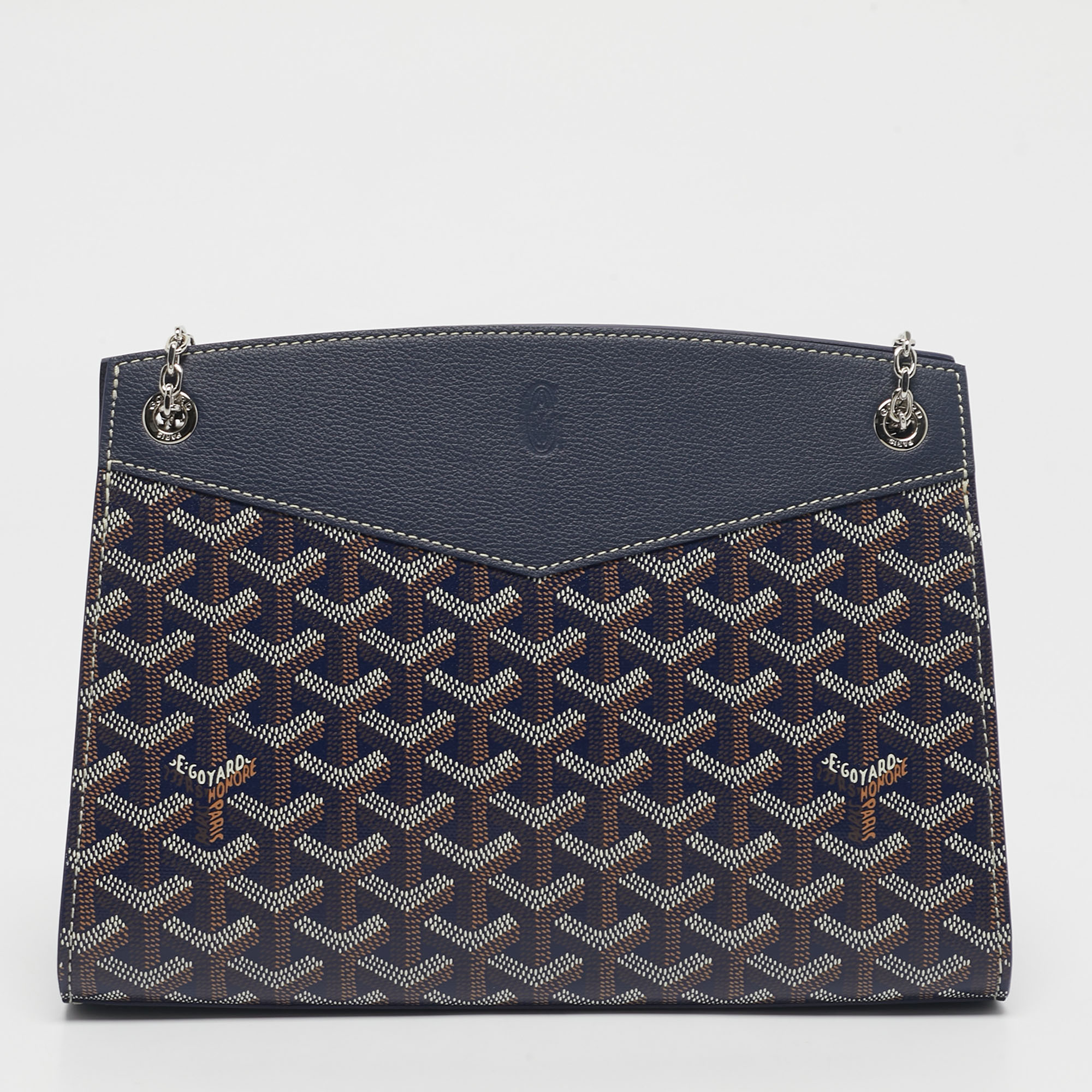 

Goyard Blue Goyardine Coated Canvas and Leather Rouette Structure PM Shoulder Bag
