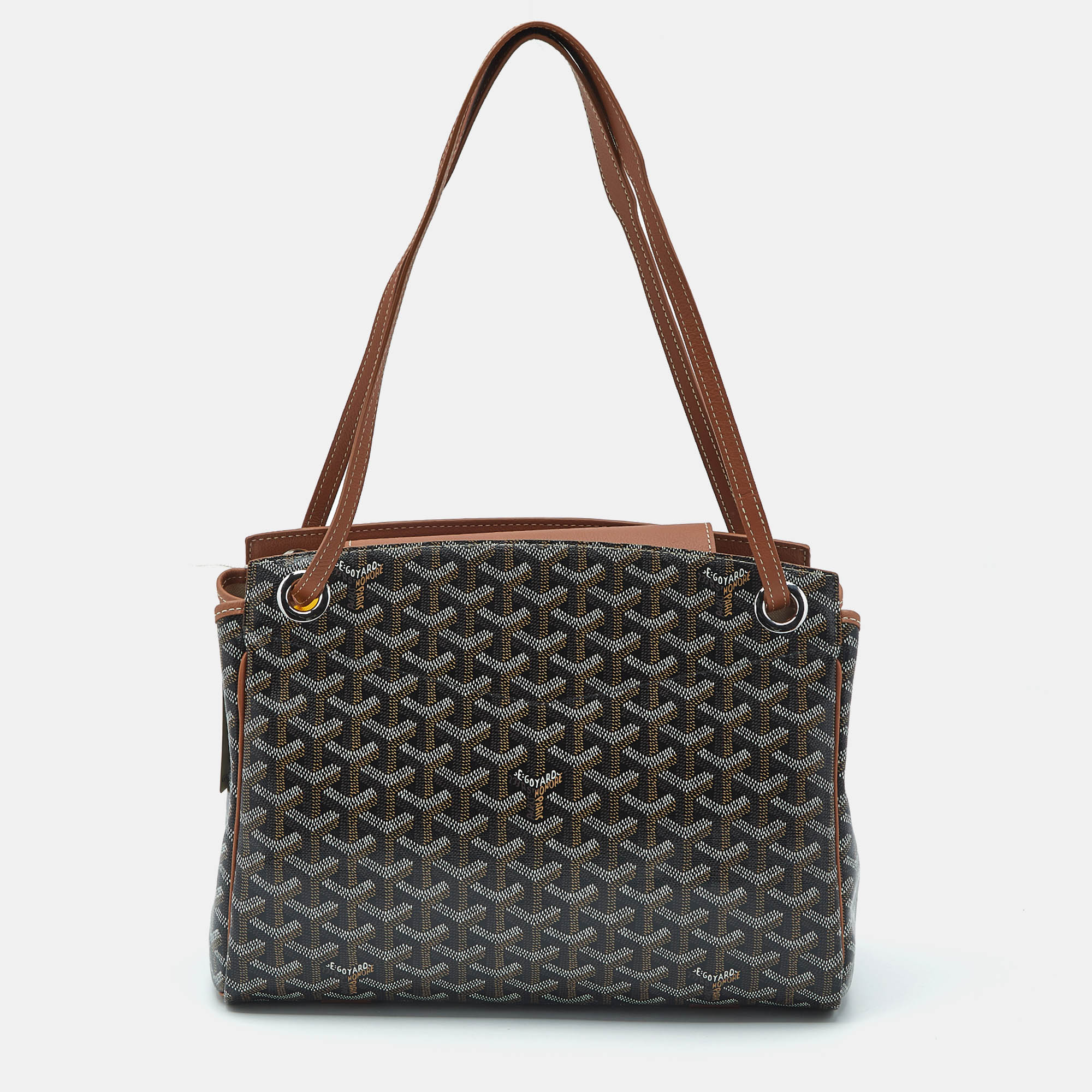 

Goyard Brown Goyardine Coated Canvas and Leather Rouette PM Bag