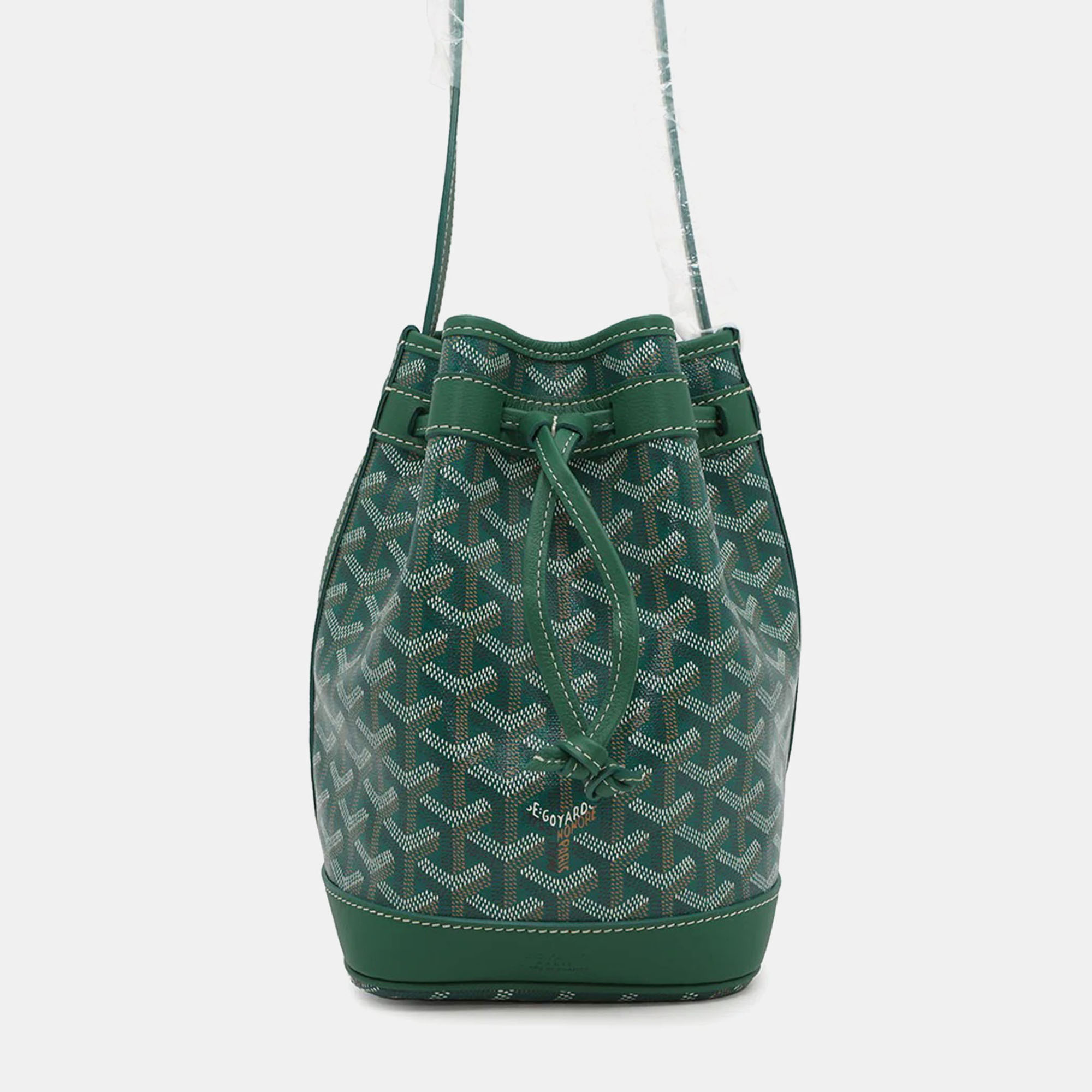 

Goyard Petit Flo Bucket Bag Green PEFLOTPMLTY09CL09P PVC Leather