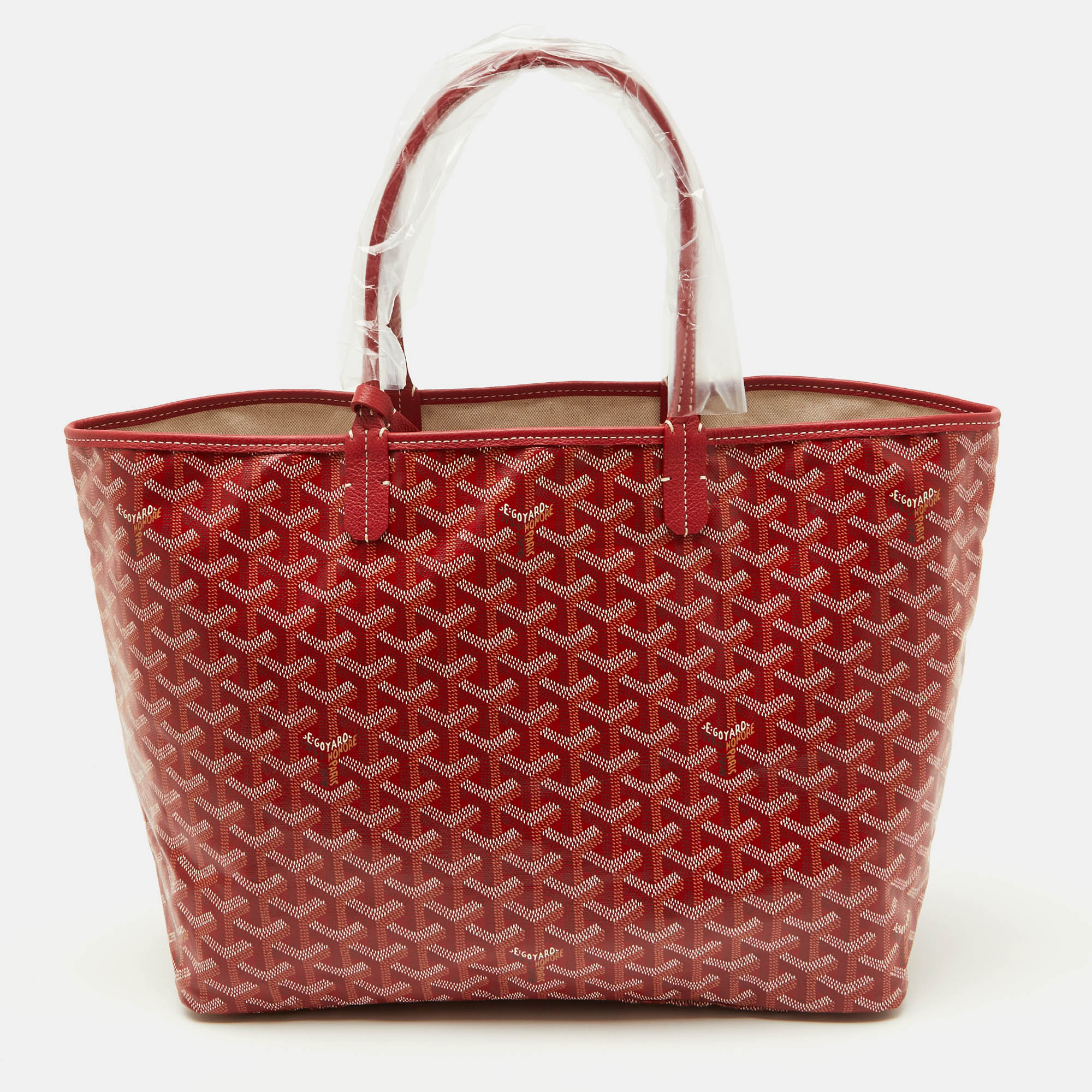 

Goyard Red Goyardine Coated Canvas Saint Louis PM Tote