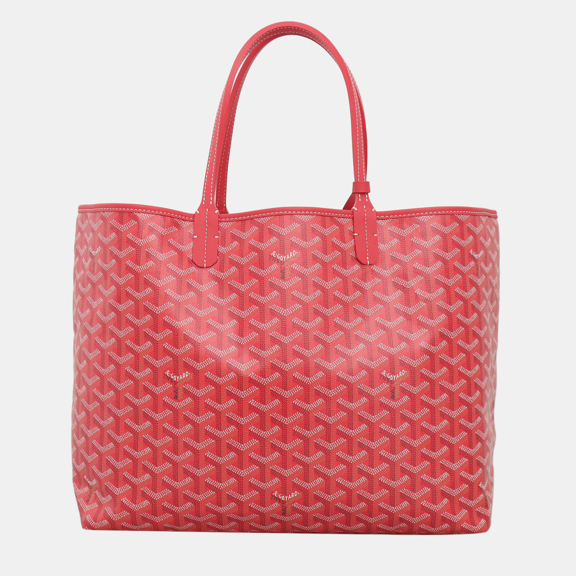 Pre-owned Goyard Le Jardin St Louis Tote Bag Pm In Red
