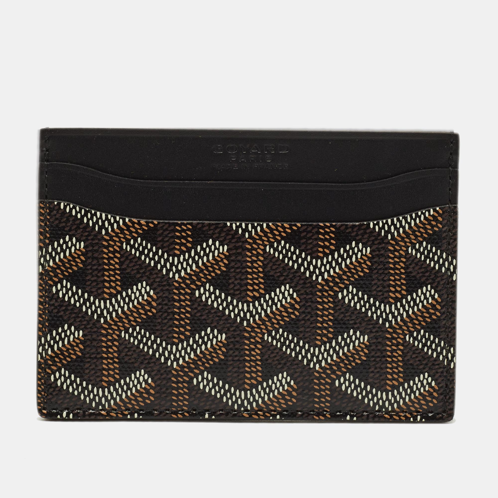 

Goyard Saint Sulpice Black Goyardine Coated Canvas and Leather Card Holder