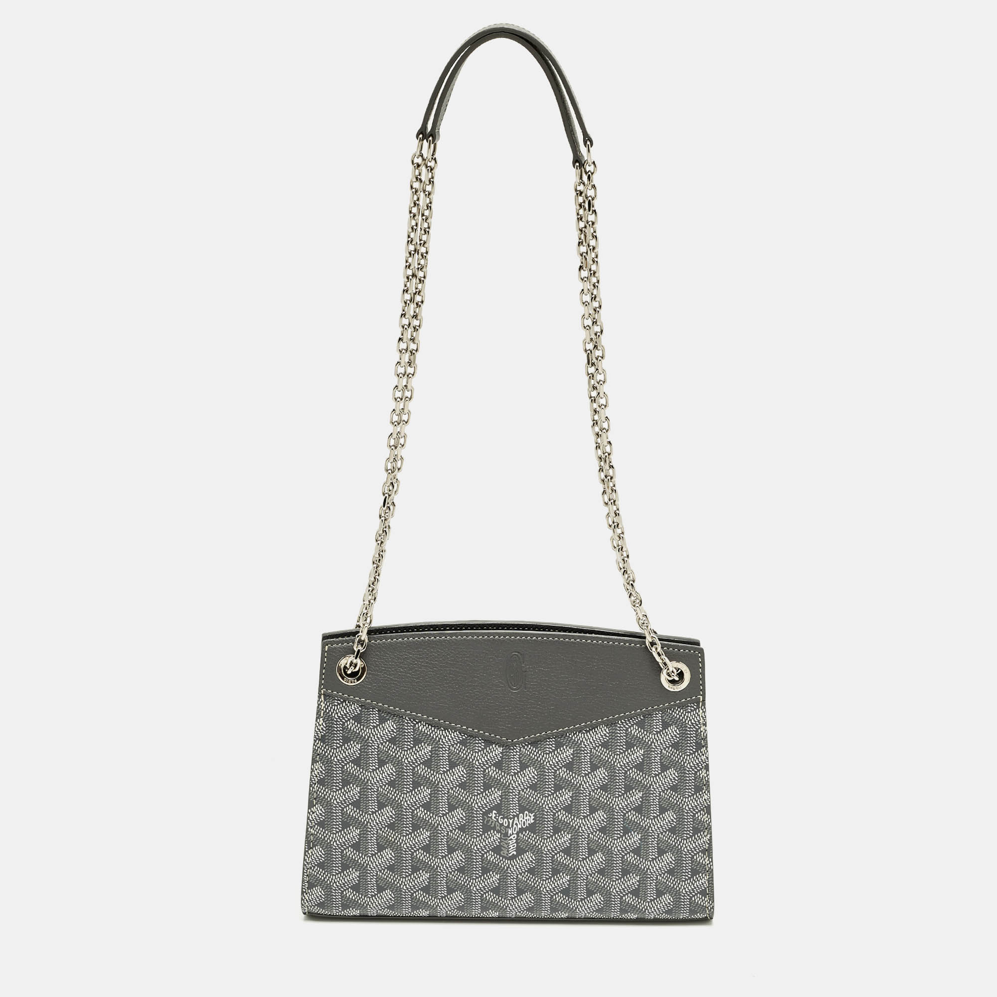 

Goyard Rouette Structuré Mini Grey Goyardine Coated Canvas and Leather Crossbody Bag
