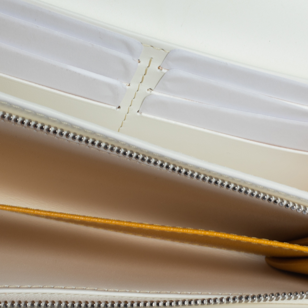 

Goyard White Goyardine Coated Canvas Varenne Continental Wallet