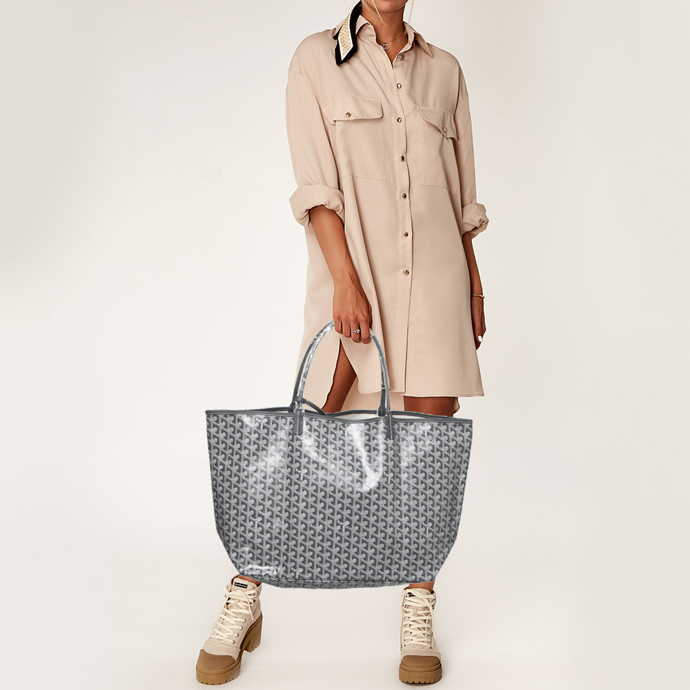 

Goyard Grey Goyardine Coated Canvas and Leather Saint Louis GM Tote