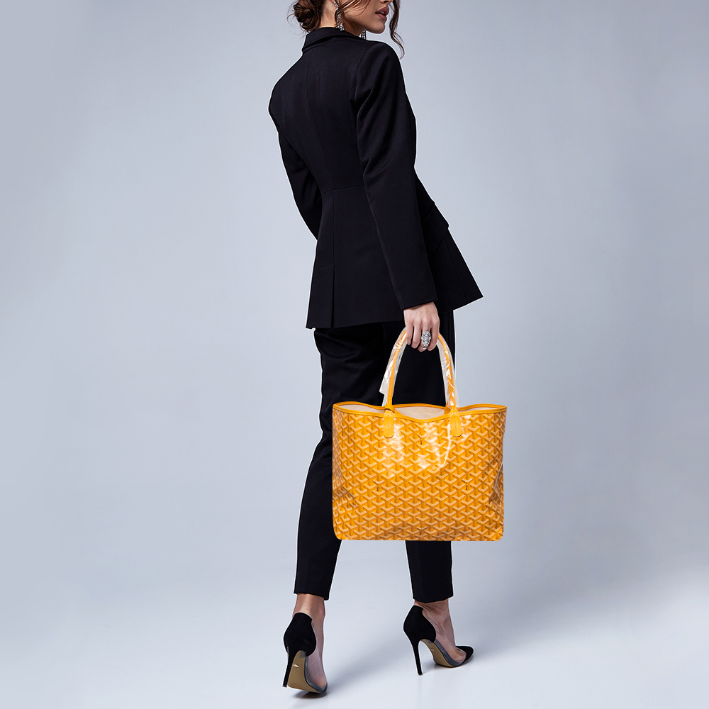 

Goyard Yellow Goyardine Coated Canvas and Leather Saint Louis PM Tote