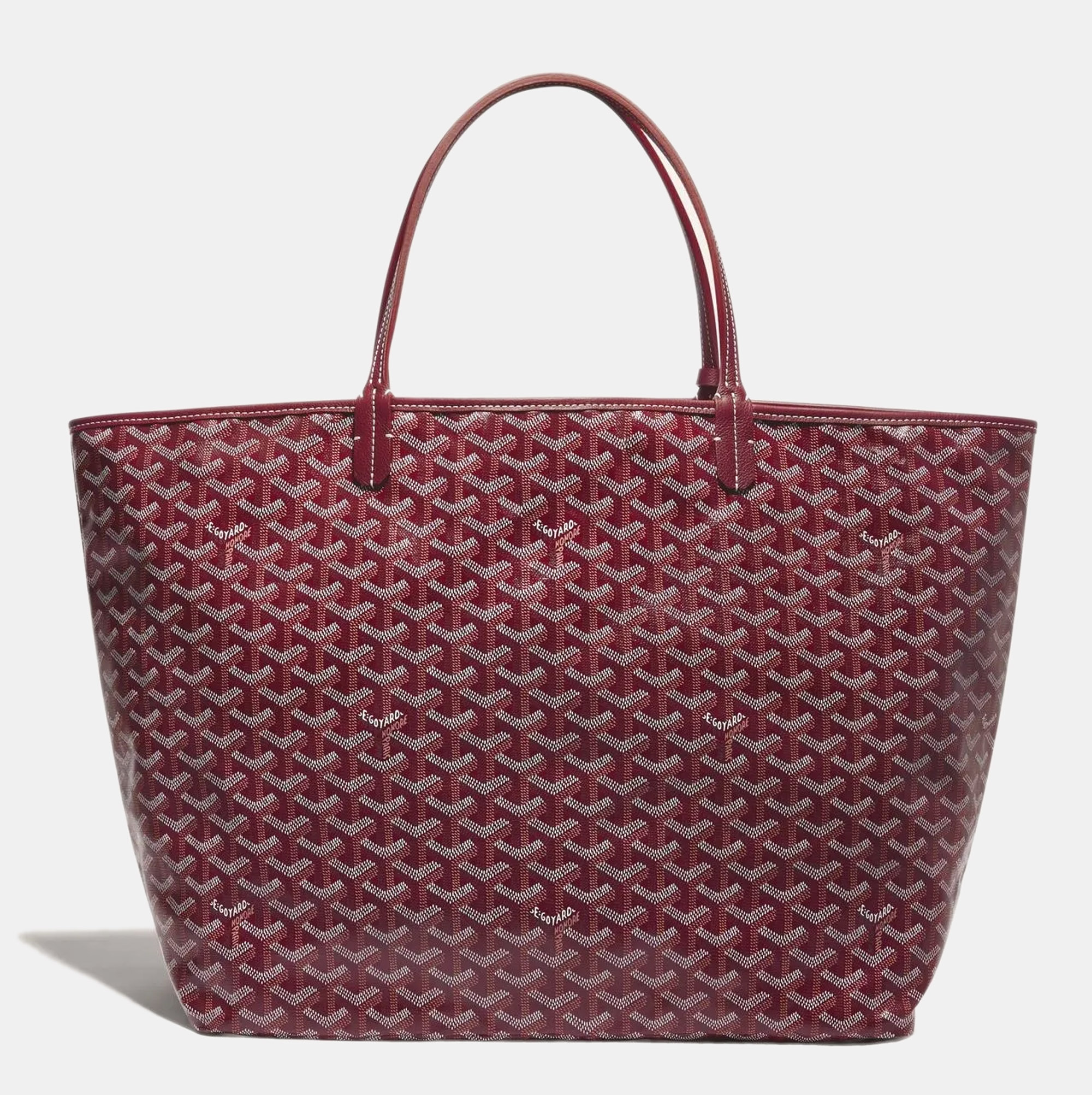Goyard Burgundy Goyardine Coated Canvas and Leather Saint Louis PM Tote
