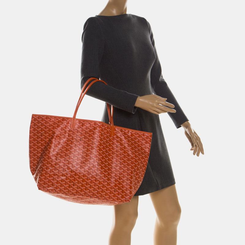 

Goyard Orange Goyardine Coated Canvas and Leather Saint Louis GM Tote