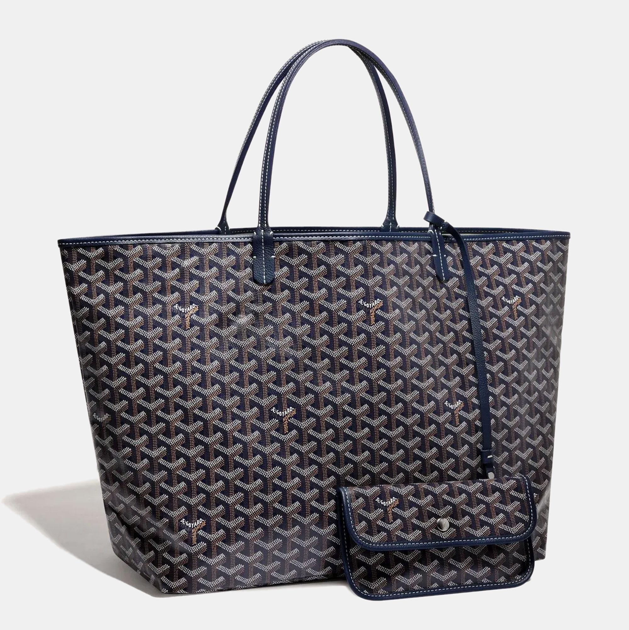 

Goyard Navy Blue Goyardine Coated Canvas and Leather Saint Louis GM Tote