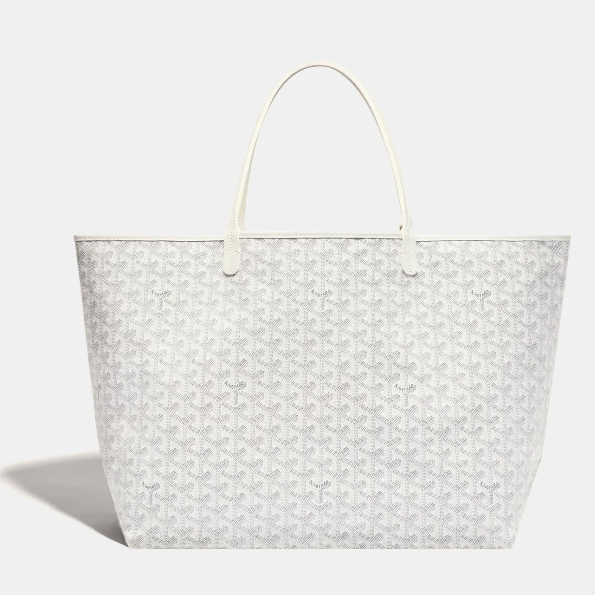

Goyard White Goyardine Coated Canvas and Leather Saint Louis GM Tote
