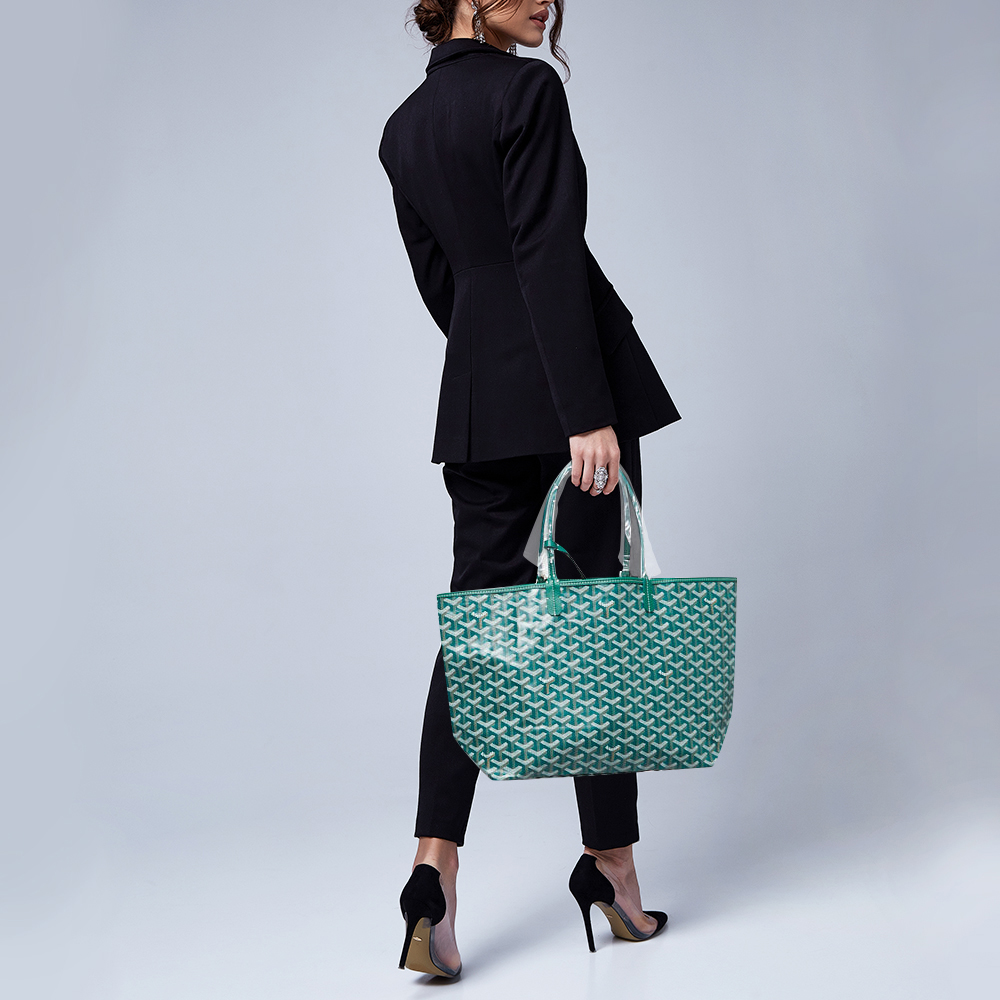 

Goyard Green Goyardine Coated Canvas and Leather Saint Louis PM Tote