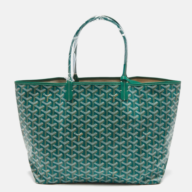 Green Goyardine Coated Canvas Saint-Louis PM