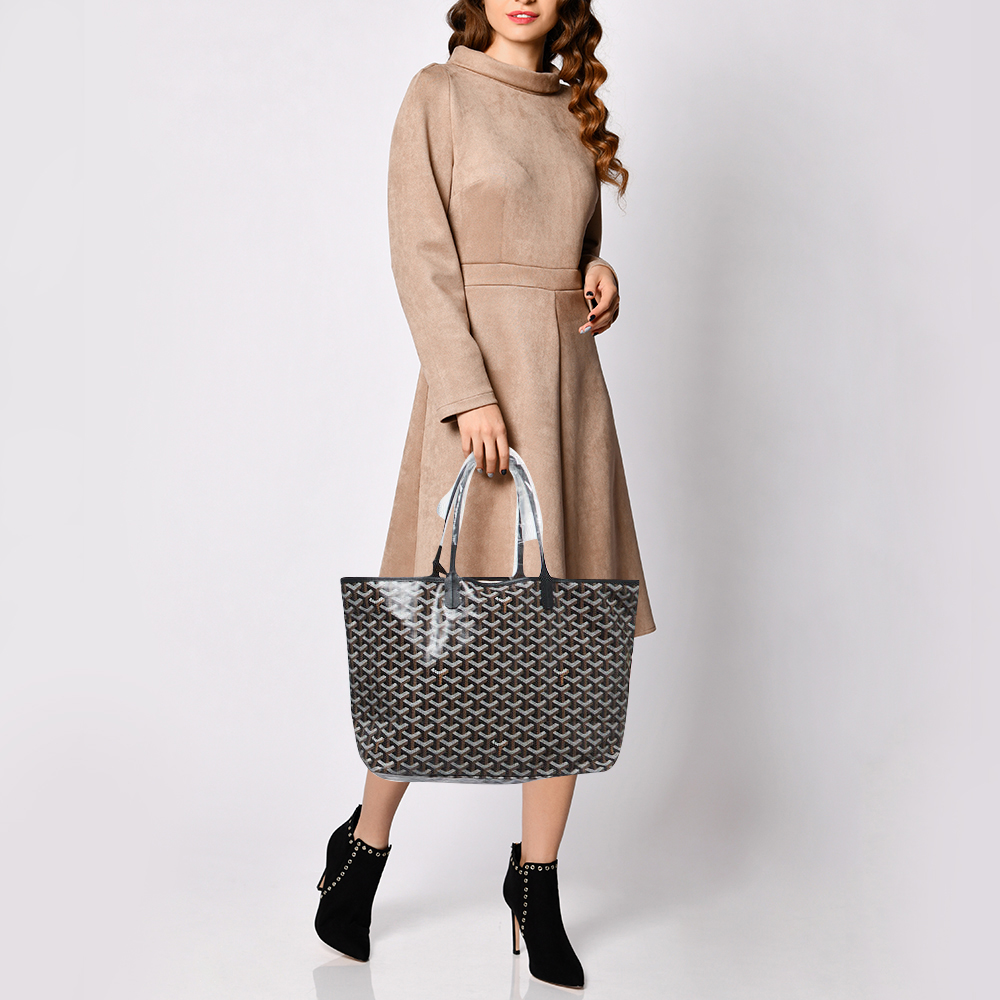 

Goyard Black Goyardine Coated Canvas and Leather Saint Louis PM Tote