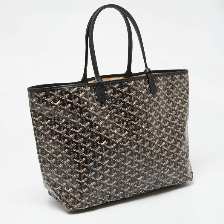 

Goyard Black Goyardine Coated Canvas and Leather Saint Louis PM Tote