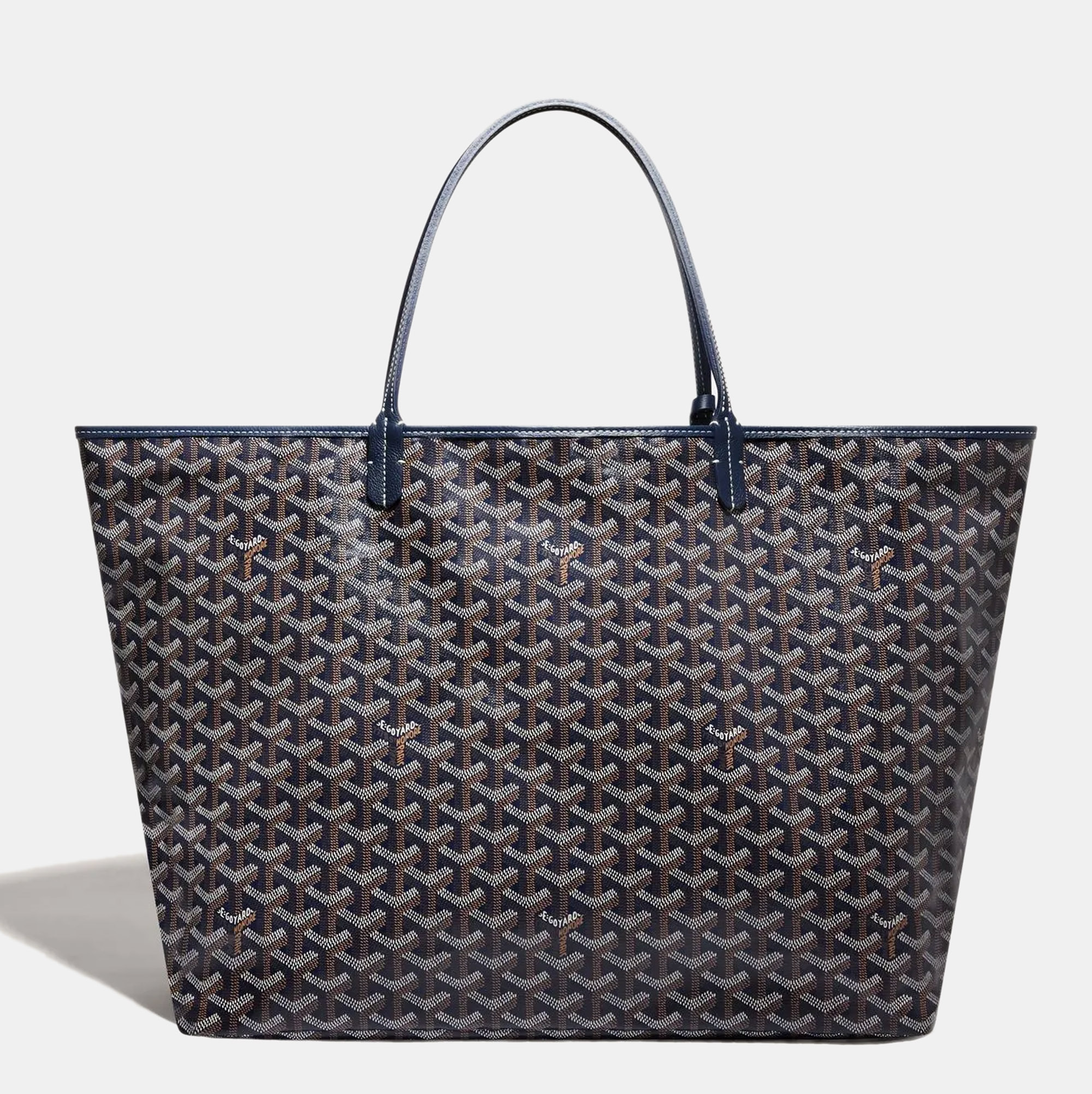 

Goyard Navy Blue Goyardine Coated Canvas and Leather Saint Louis PM Tote