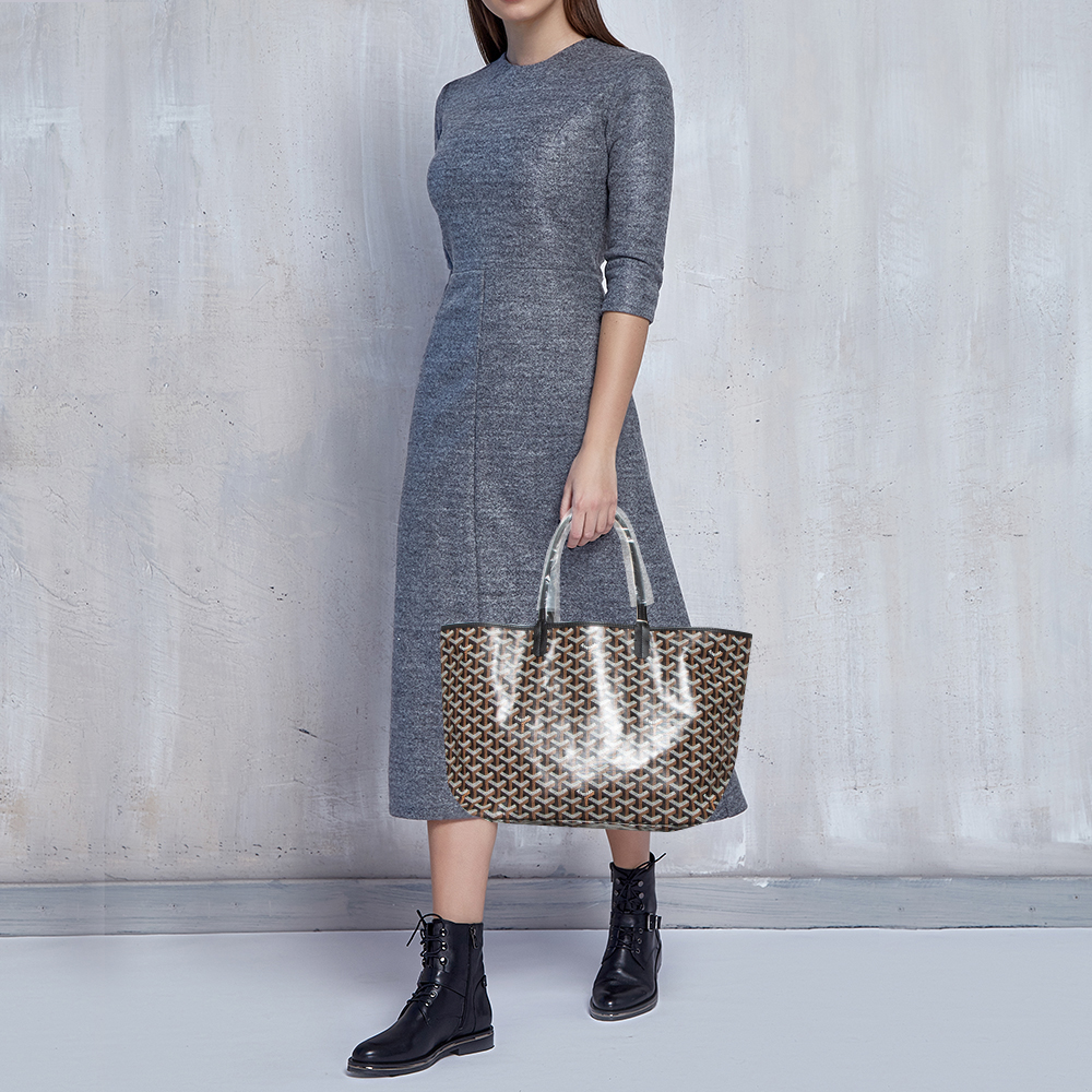 

Goyard Black Goyardine Coated Canvas and Leather Saint Louis PM Tote