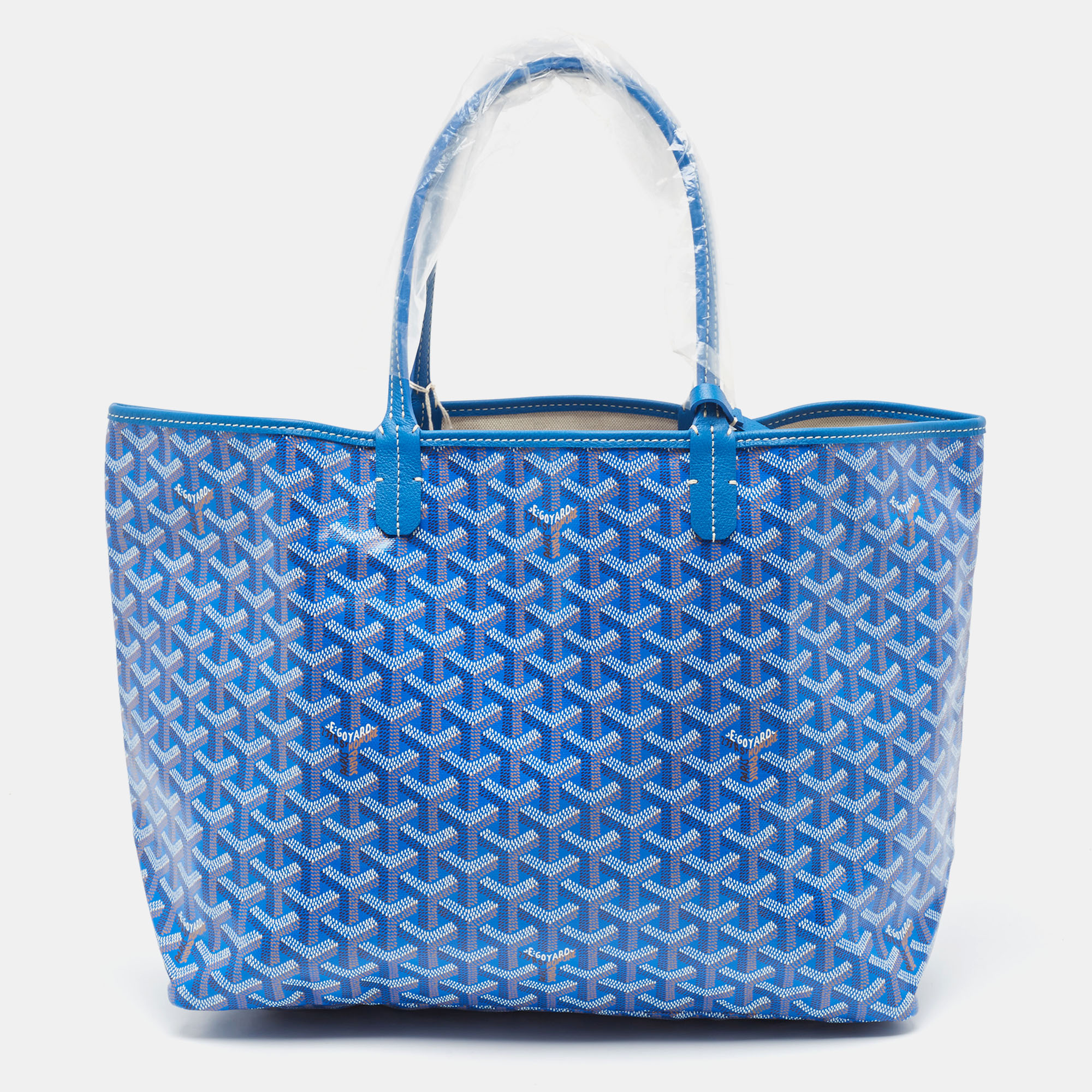 

Goyard Blue Goyardine Coated Canvas and Leather Saint Louis PM Tote