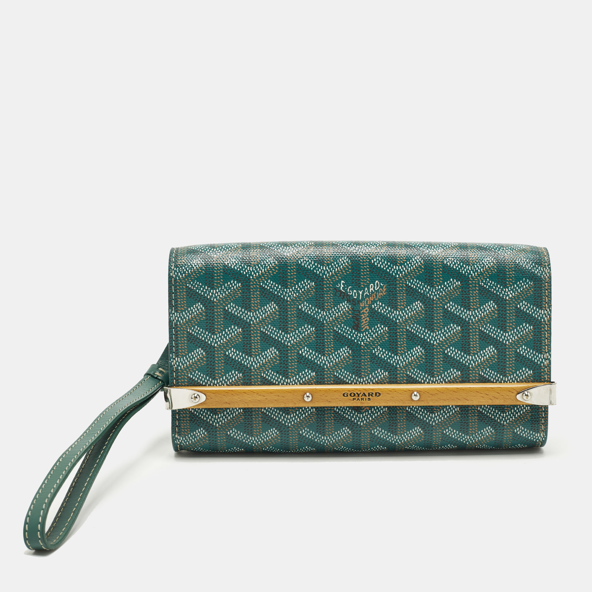 

Goyard Monte Carlo Mini Phone Case Green Goyardine Coated Canvas and Leather