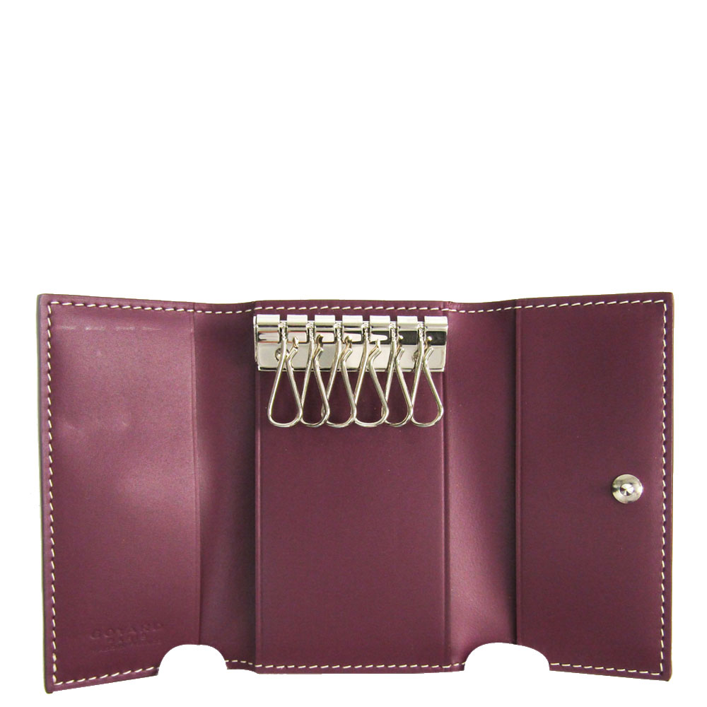 

Goyard Bordeaux Goyardine Leather Key Case, Burgundy
