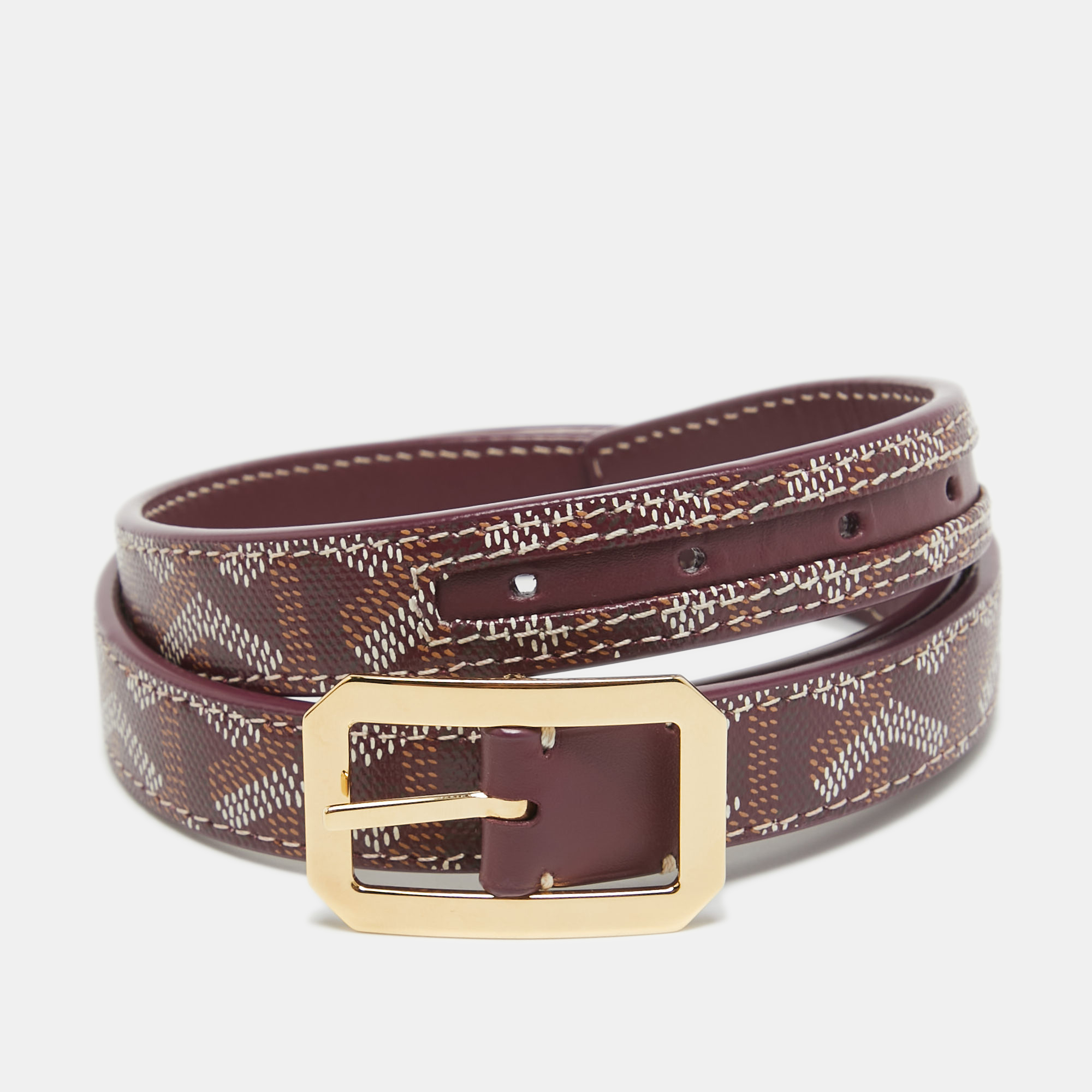 

Goyard Burgundy Goyardine Coated Canvas and Leather Rudy Belt