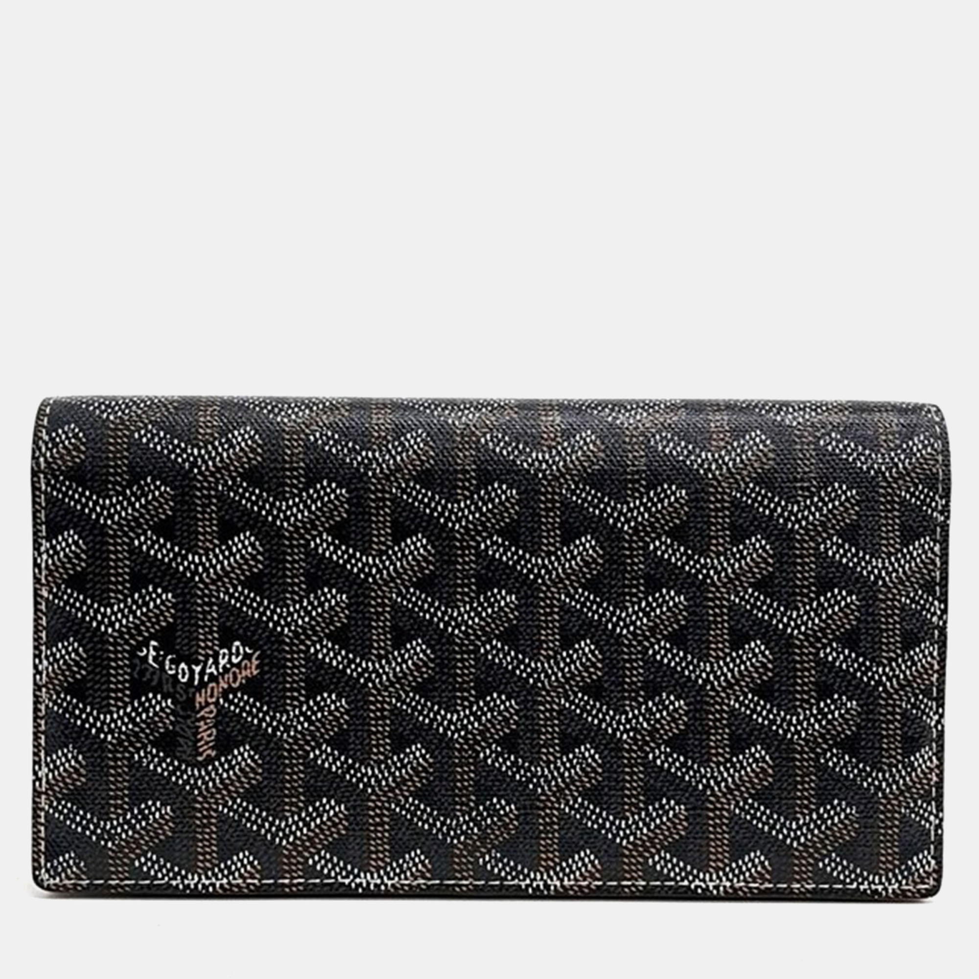 

Goyard Black Canvas Richelieu long wallet