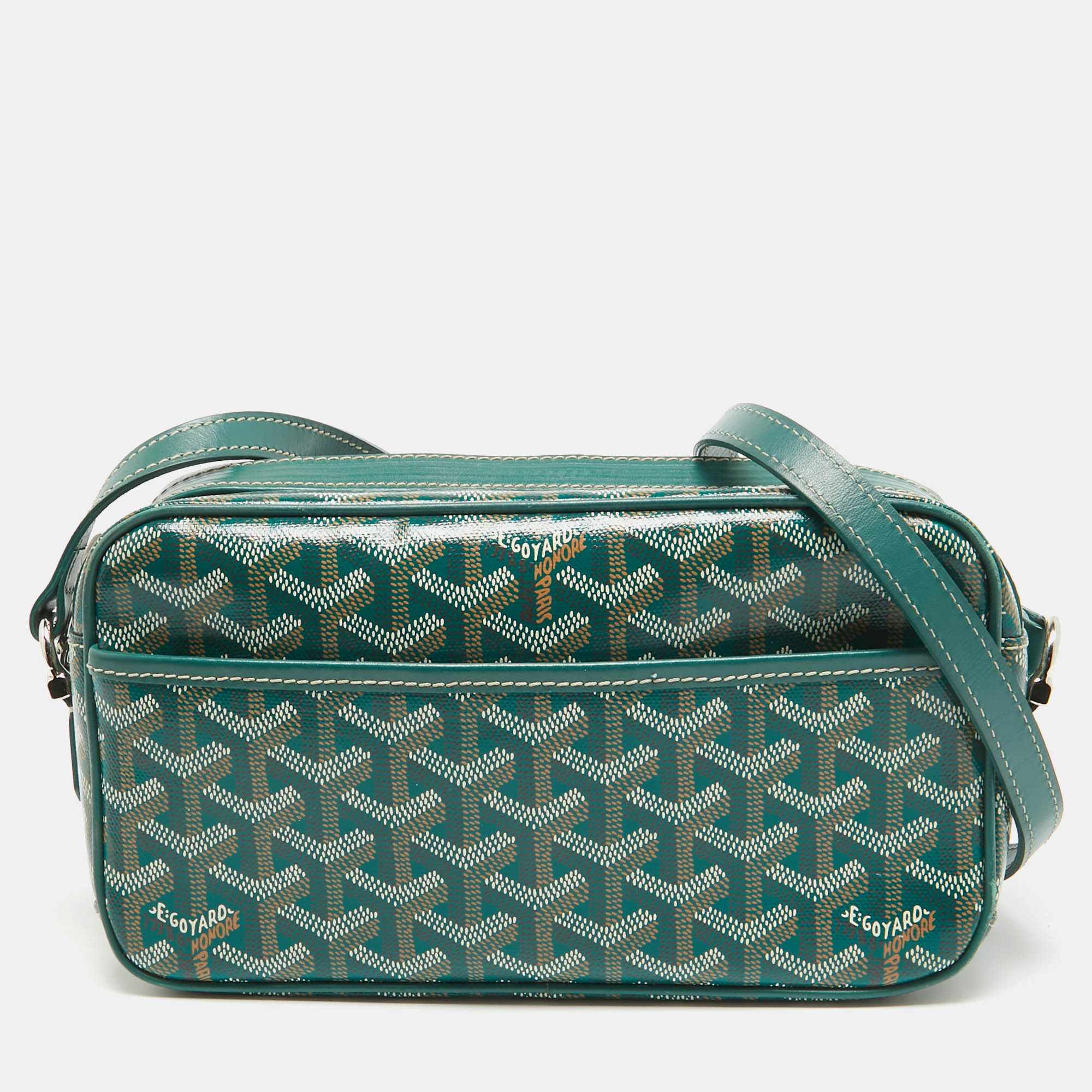 

Goyard Green Coated Canvas and Leather Cap Vert Crossbody Bag
