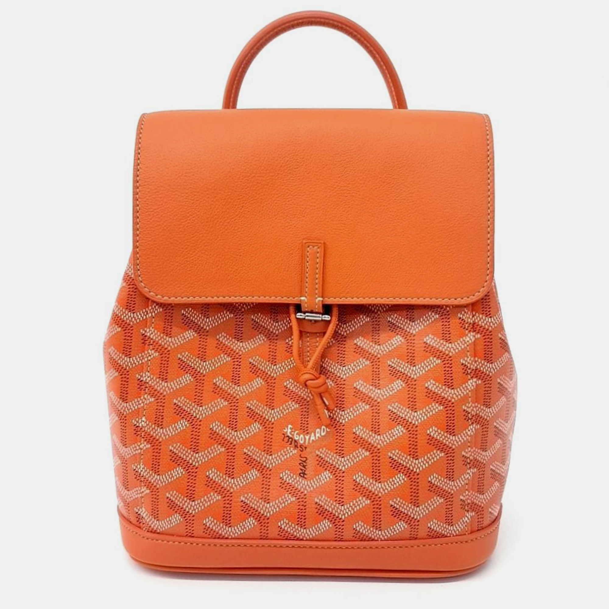 Pre-owned Goyard Alpine Mini Backpack In Orange