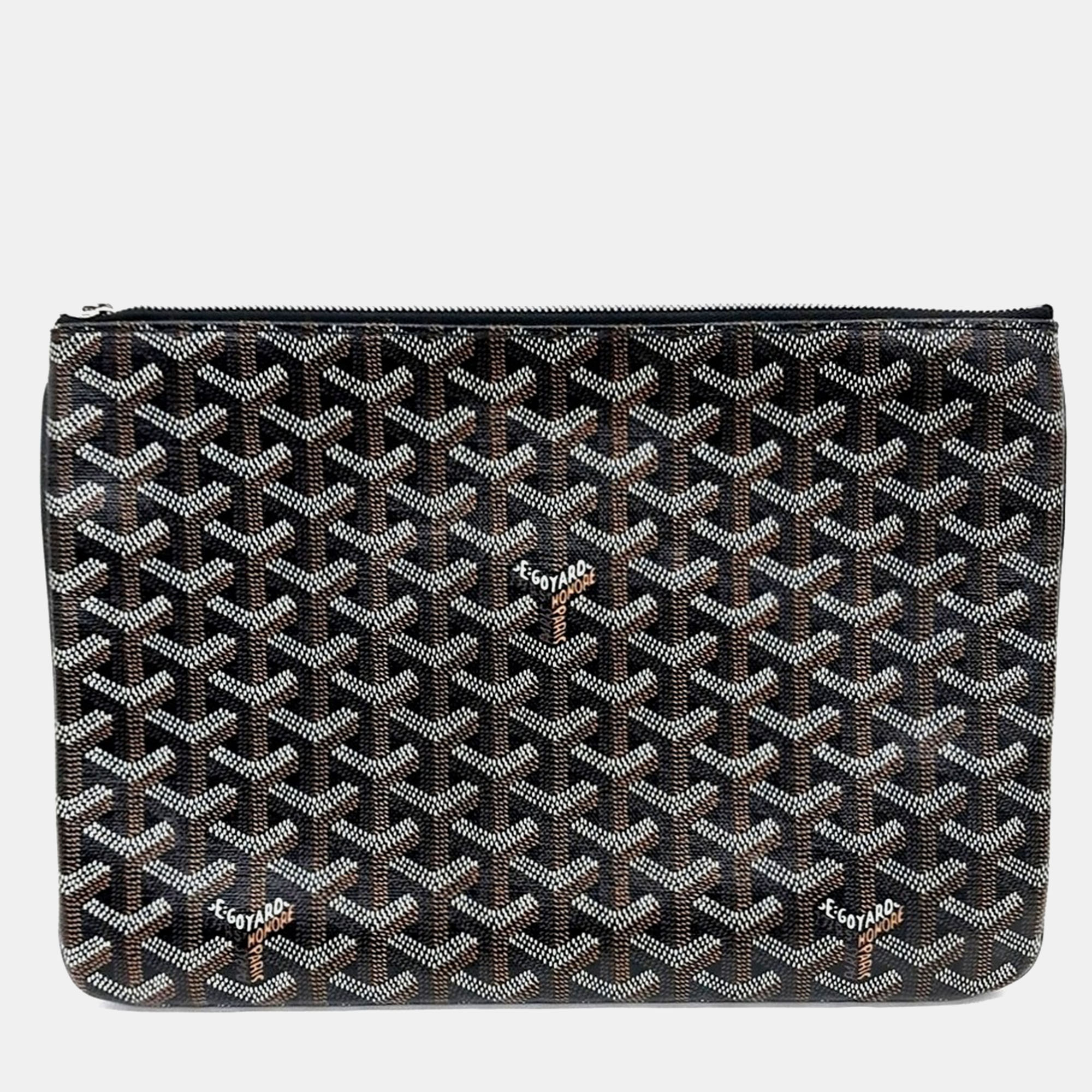 Pre-owned Goyard Senna Mm Bag In Black