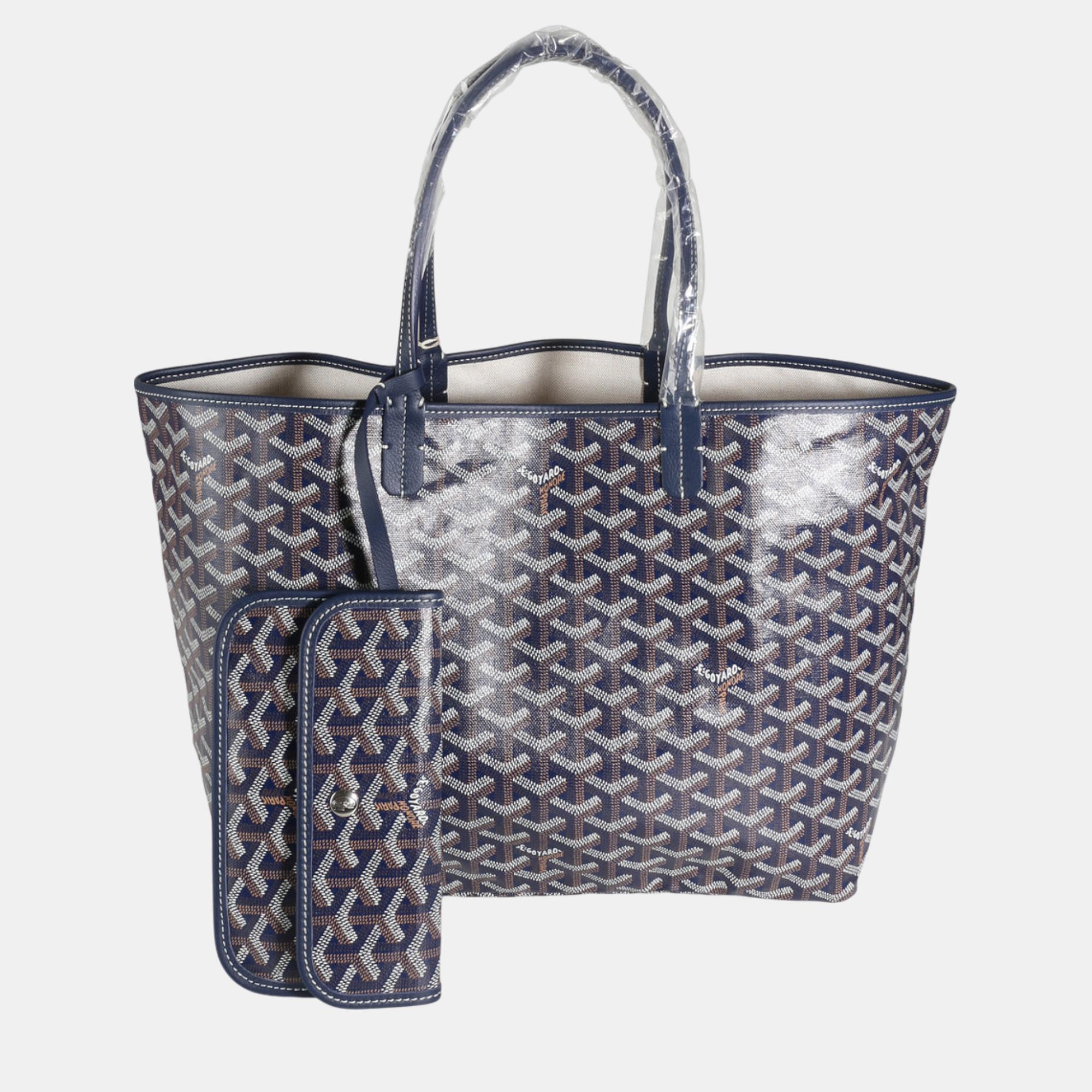 

Goyard Navy Goyardine Canvas Saint Louis PM bag, Navy blue