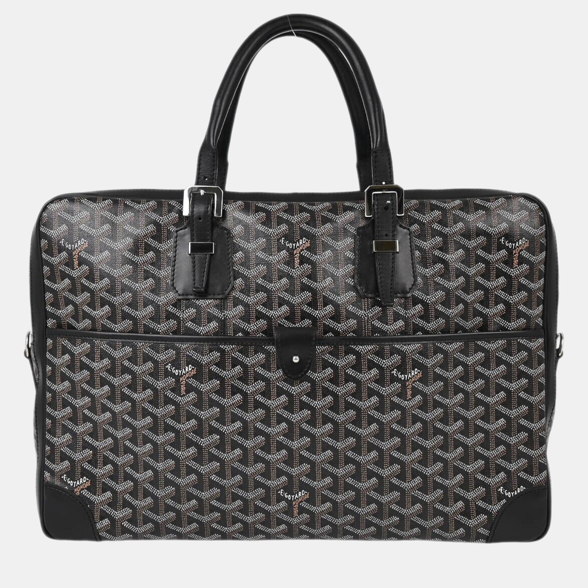 

Goyard Black Goyardine Coated Canvas Ambassade GM Briefcase Bag