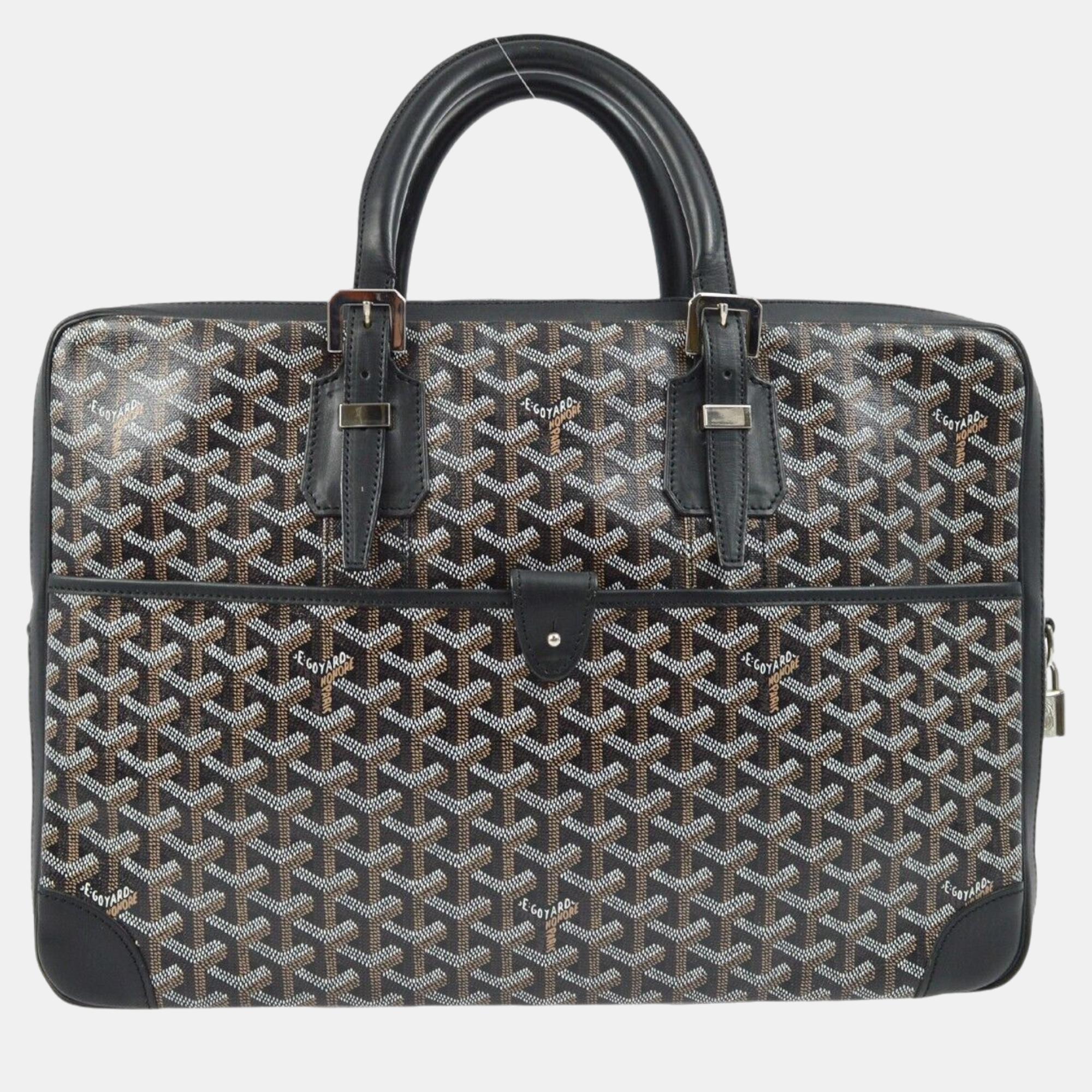 

Goyard Black Goyardine Coated Canvas Ambassade GM Briefcase Bag