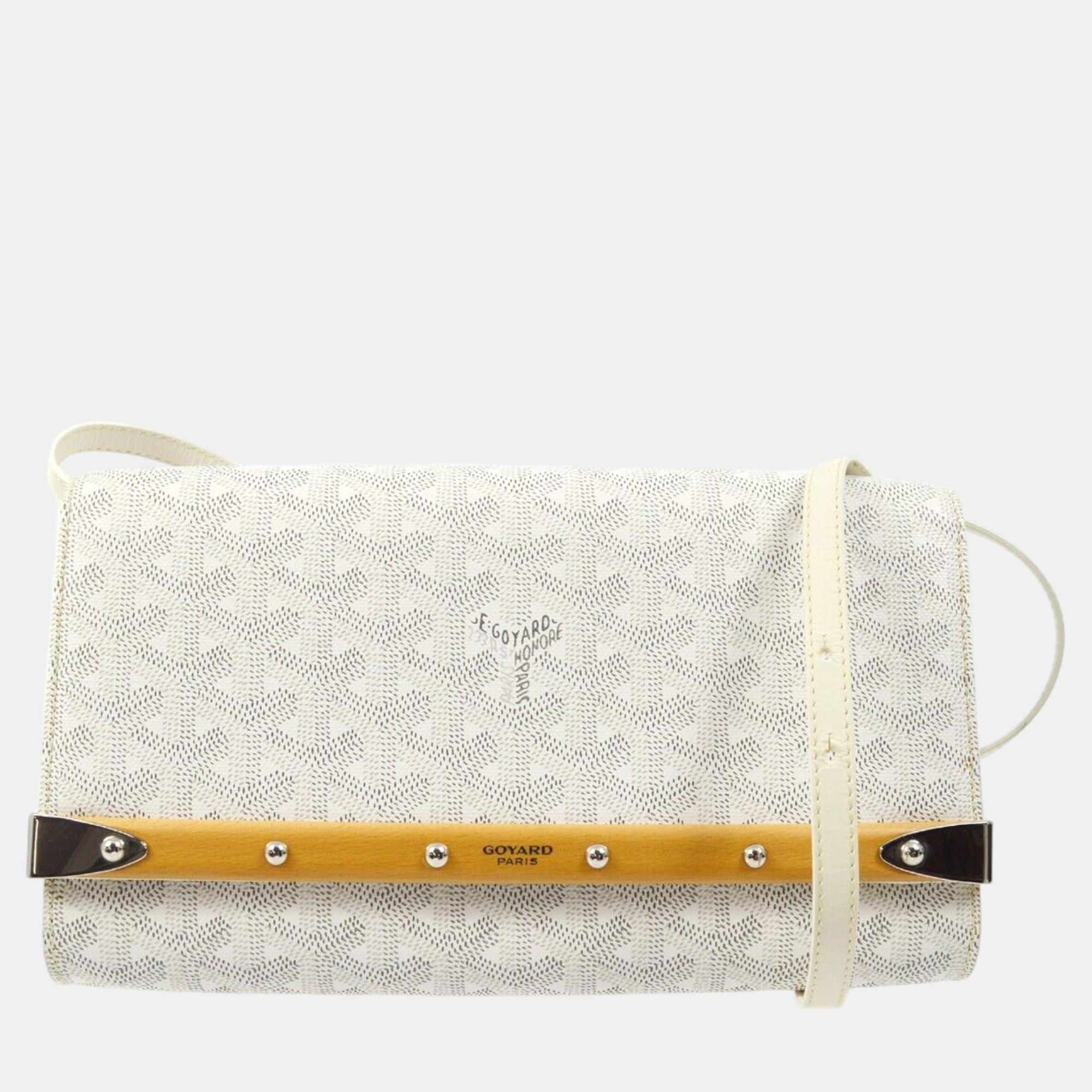 

Goyard White Monte Carlo PM Clutch Shoulder Bag