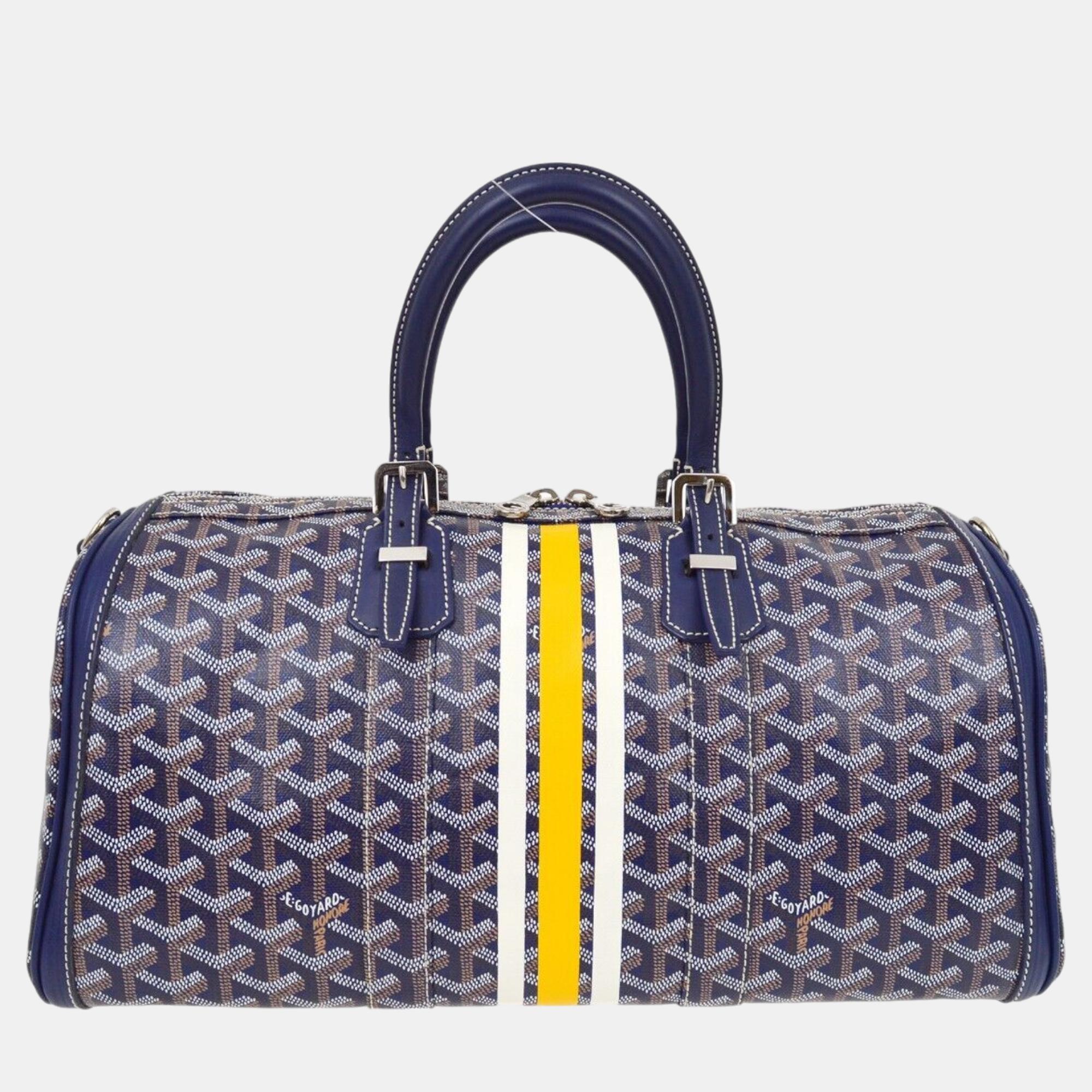 

Goyard Blue Croisiere 40 Duffle Handbag