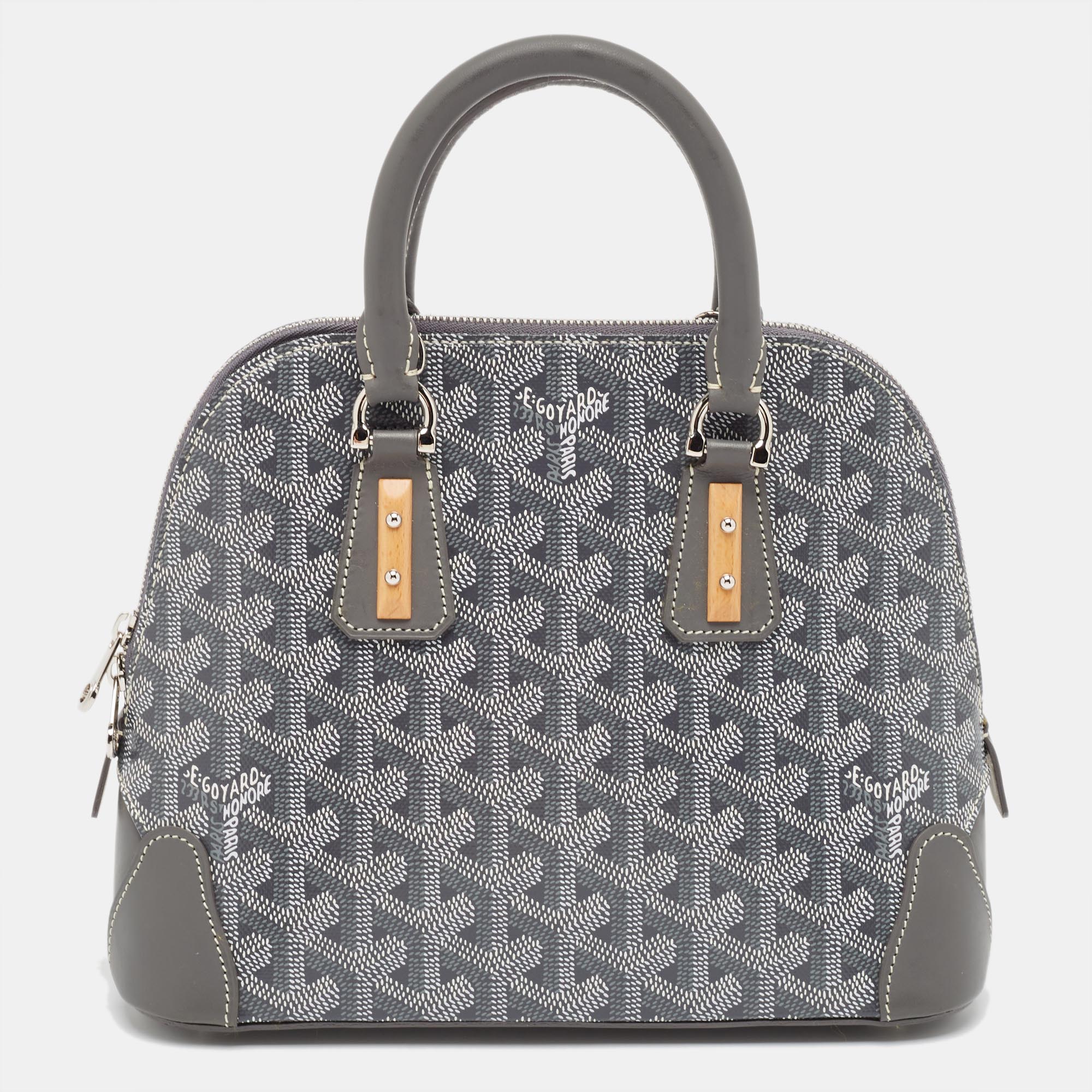 

Goyard Grey Goyardine Coated Canvas and Leather Mini Vendome Satchel