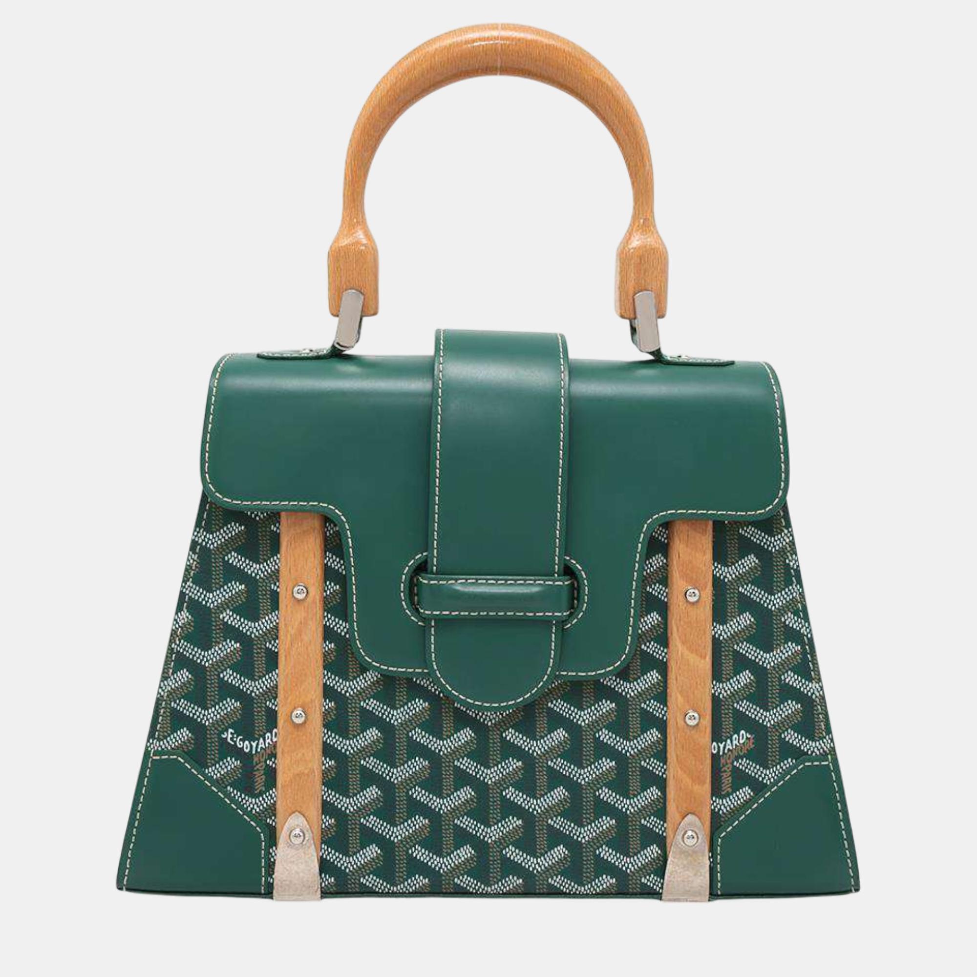 

Goyard Herringbone Saigon Green Leather Size PM