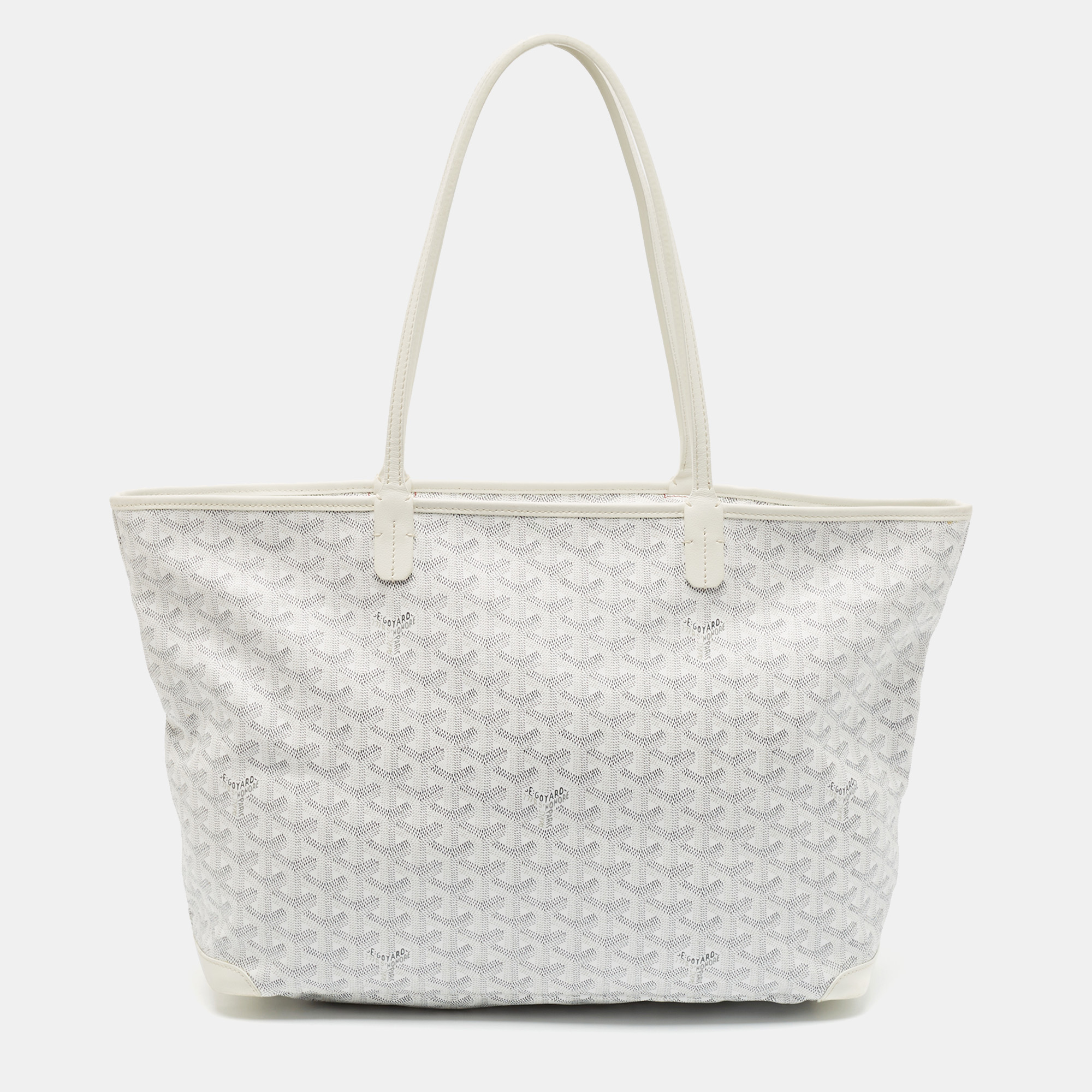 

Goyard White Goyardine Coated Canvas and Leather Artois MM Tote