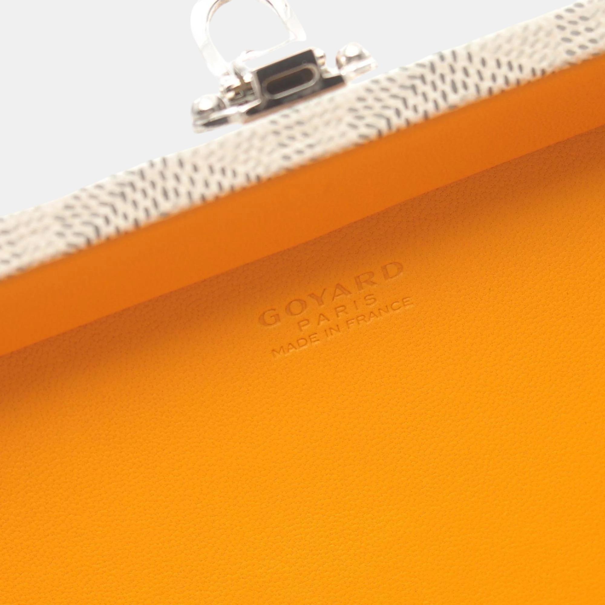 Goyard Coated Canvas Leather White Multicolor Menodiaire Trunk Shoulder Bag 